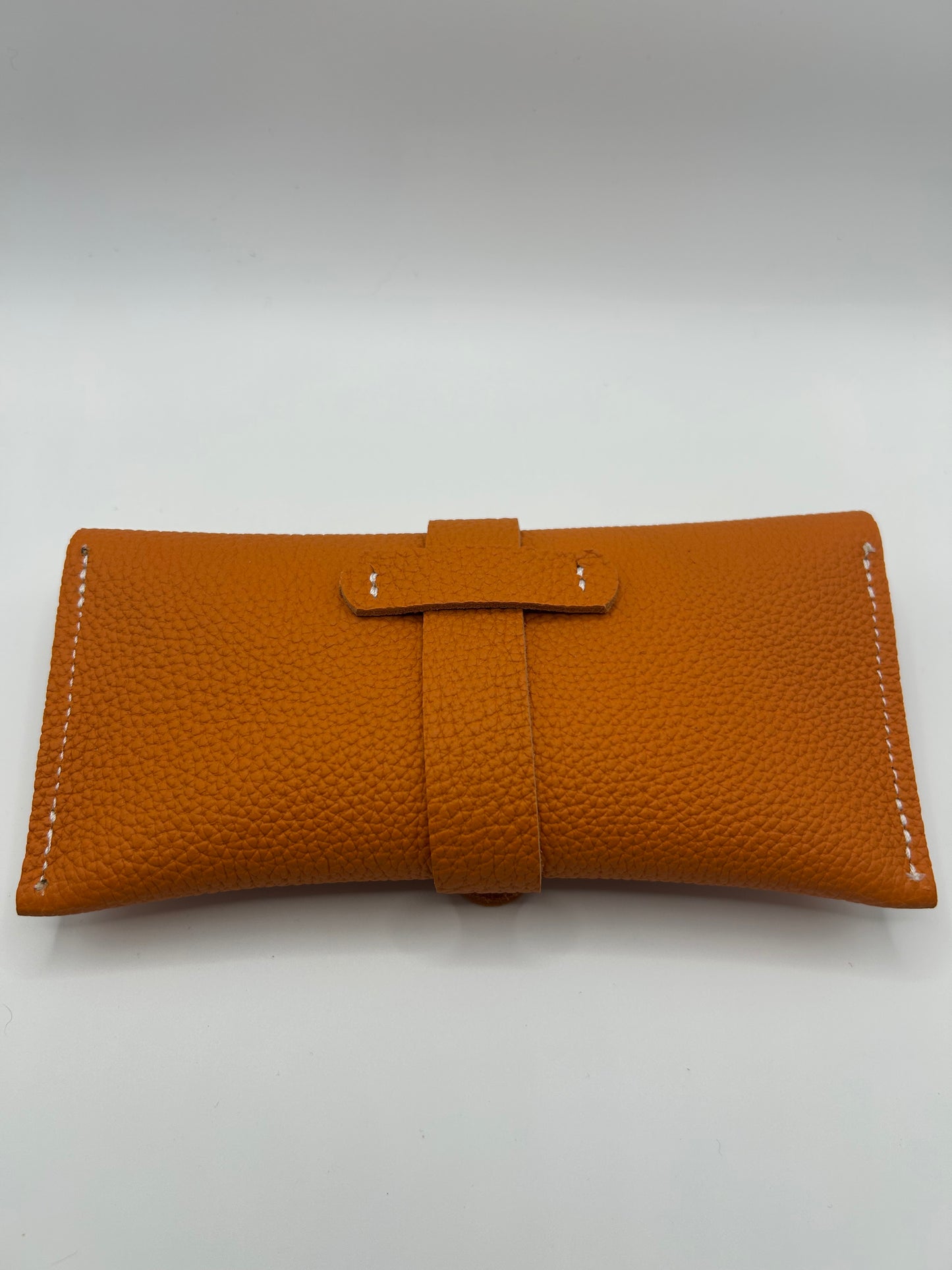 Brillenetui Leder Orange