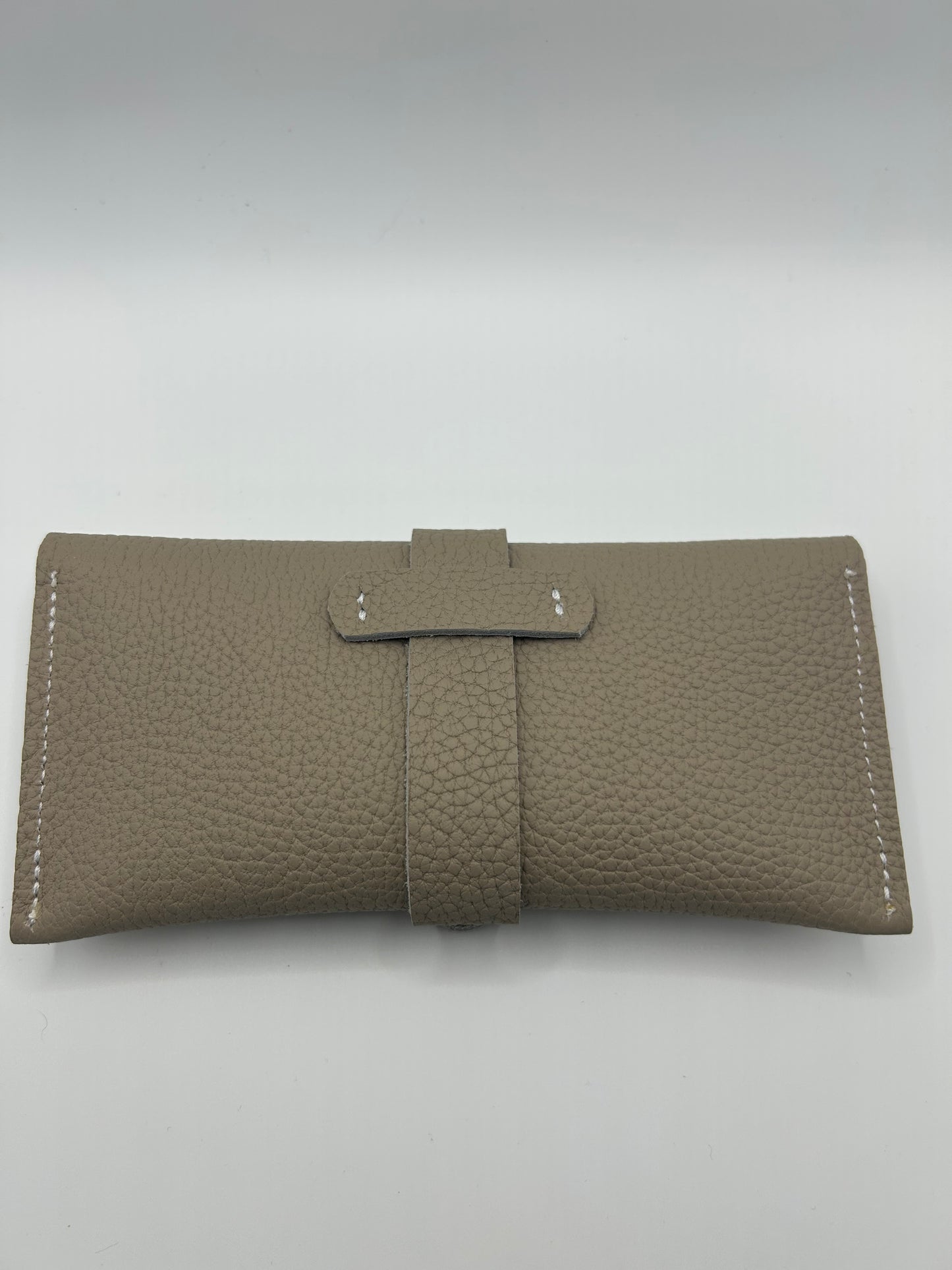 Brillenetui Leder Beige