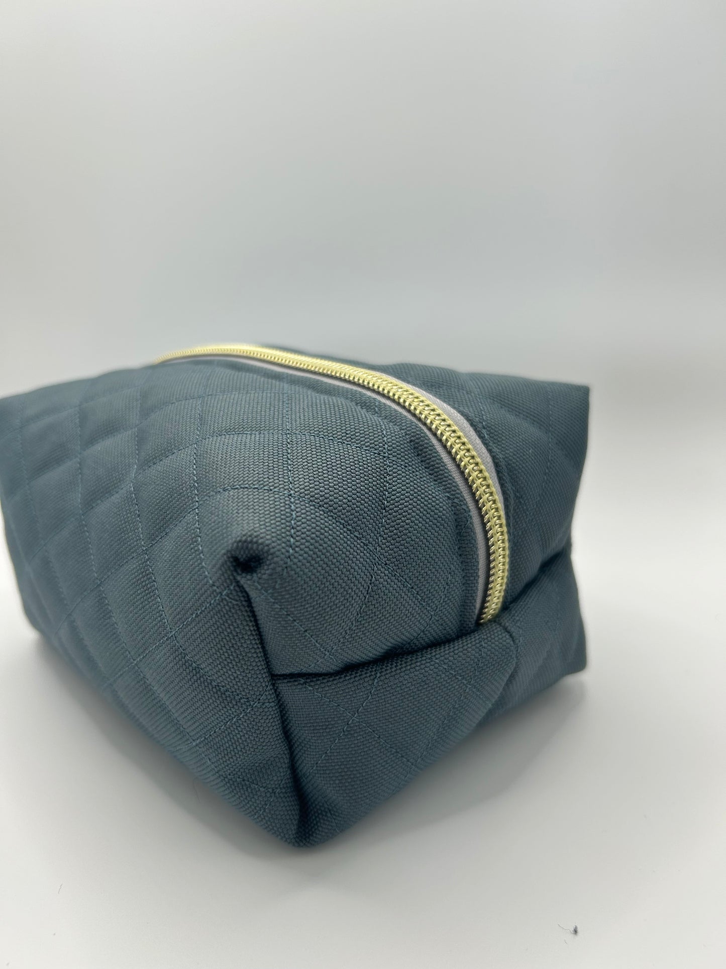 Kosmetiktasche Stepp Breit Blau