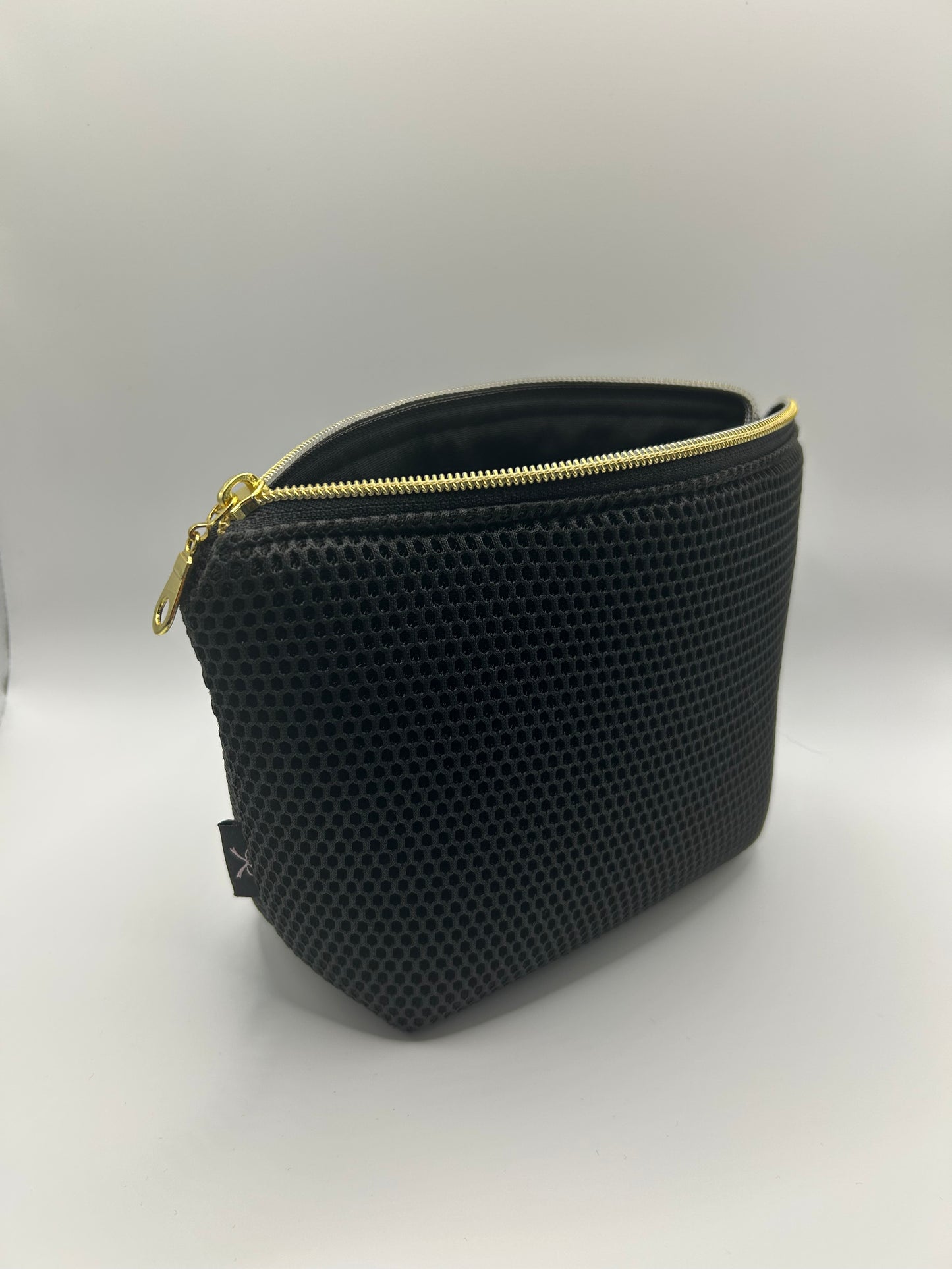 Kosmetiktasche Mesh Schwarz