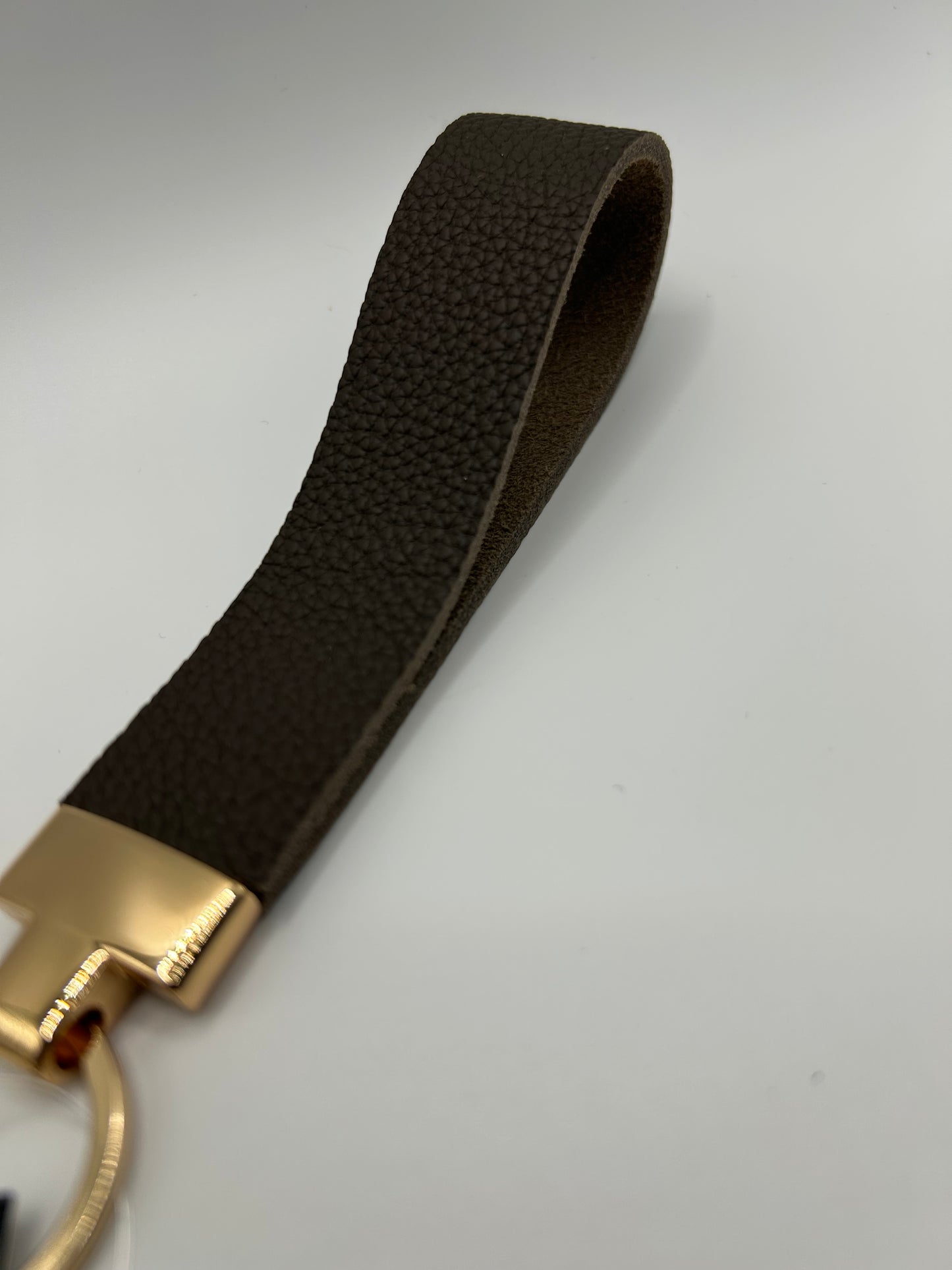 Schlüsselanhänger Nappa Dunkelbraun Lightgold