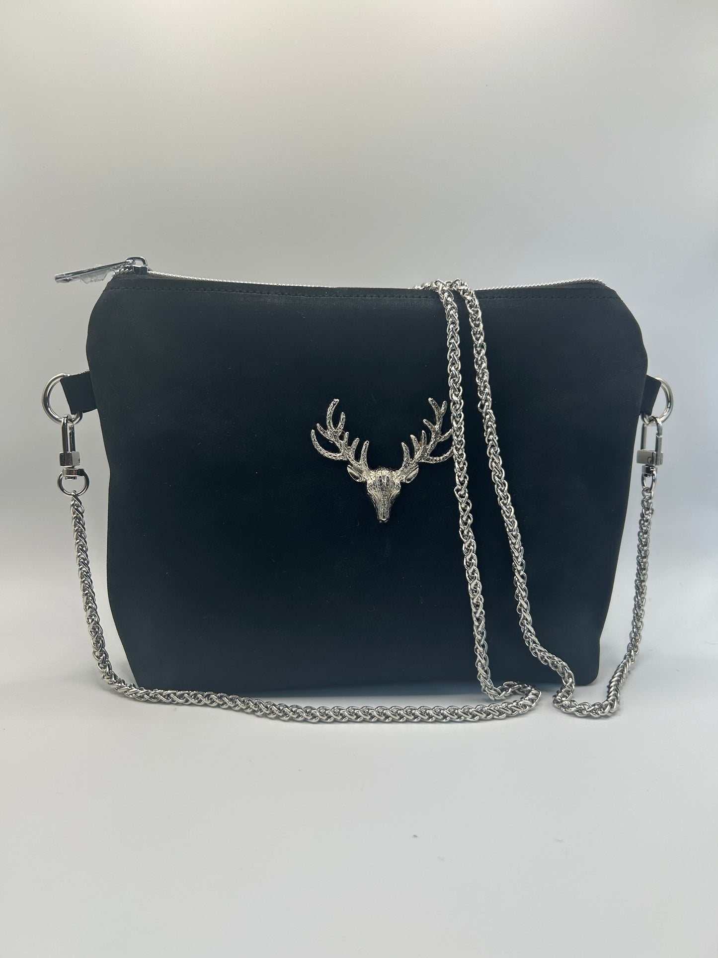 Trachten- / Dirndltasche Schwarz Wildleder