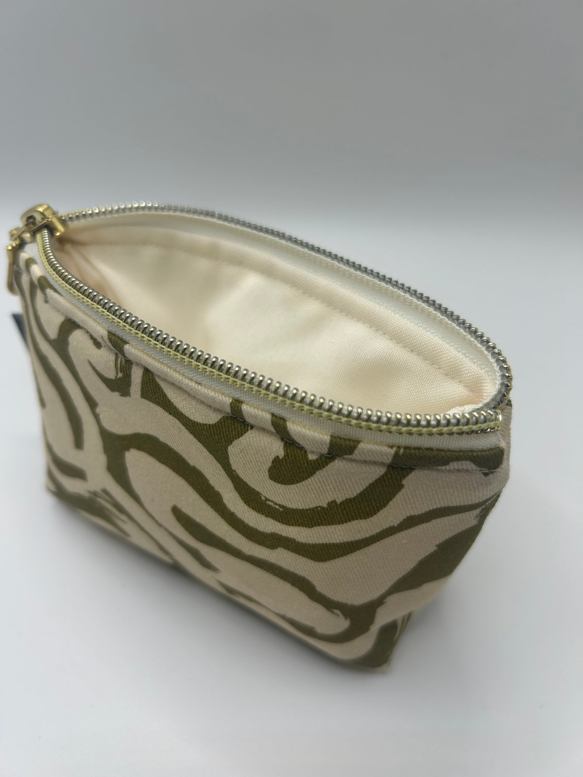 Kosmetiktasche Grün/Weiß Klein