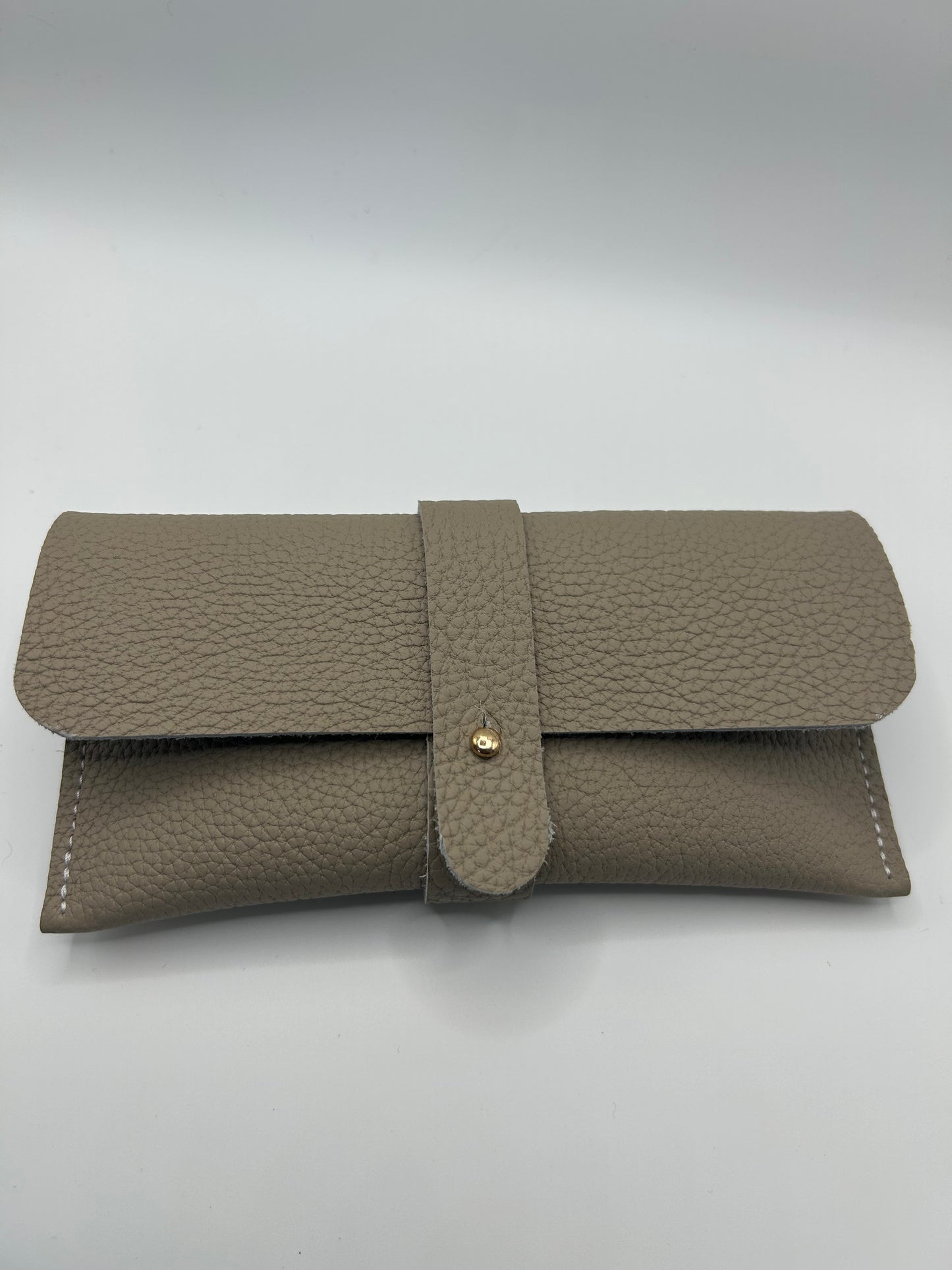 Brillenetui Leder Beige