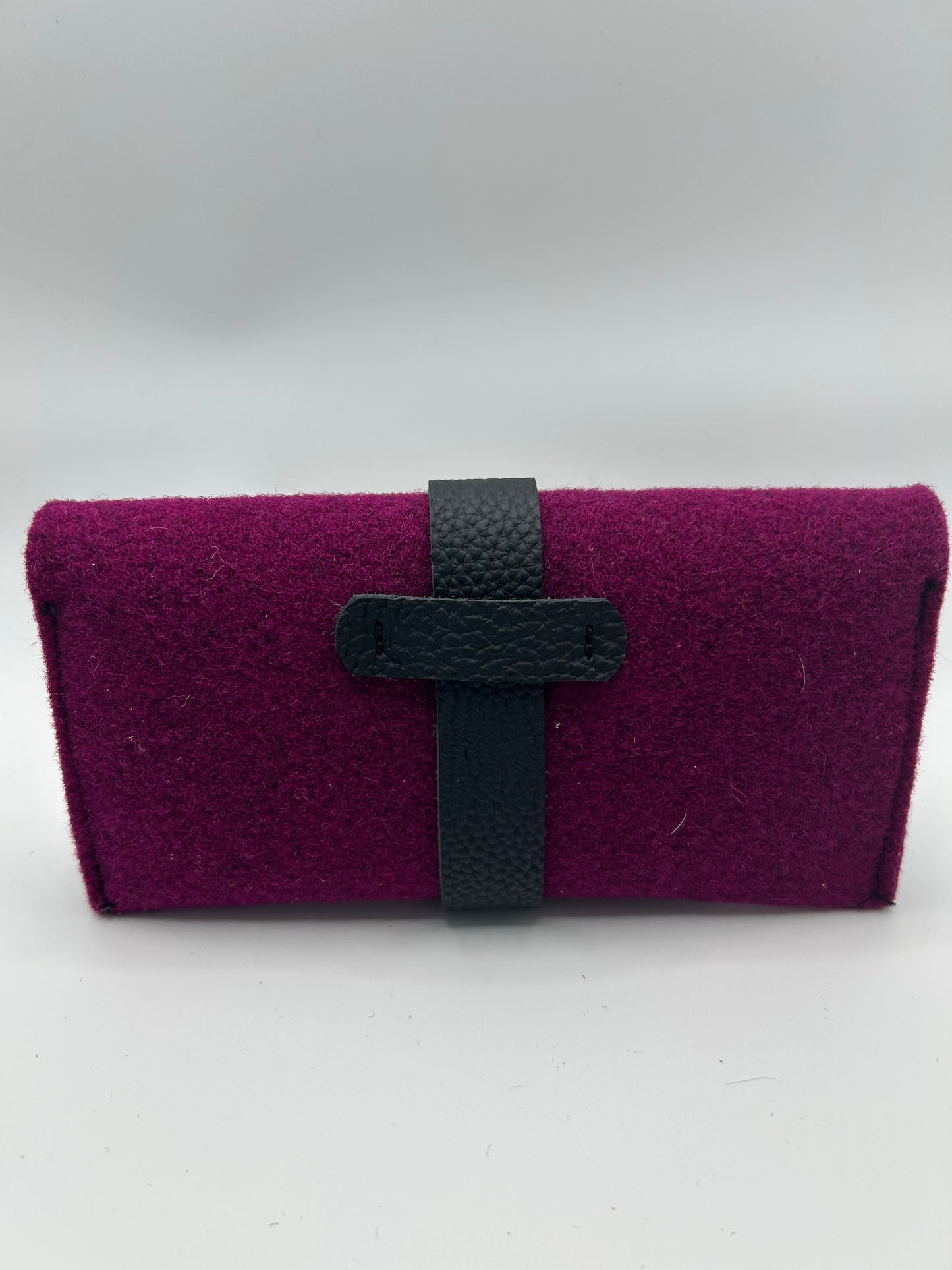 Brillenetui Filz Magenta/Schwarz