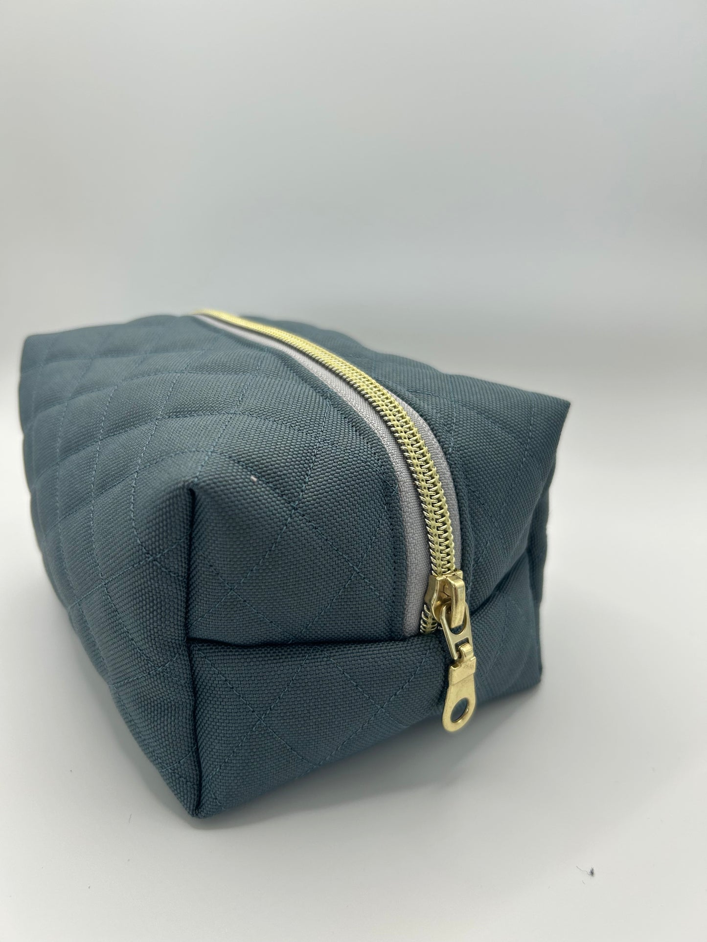 Kosmetiktasche Stepp Breit Blau