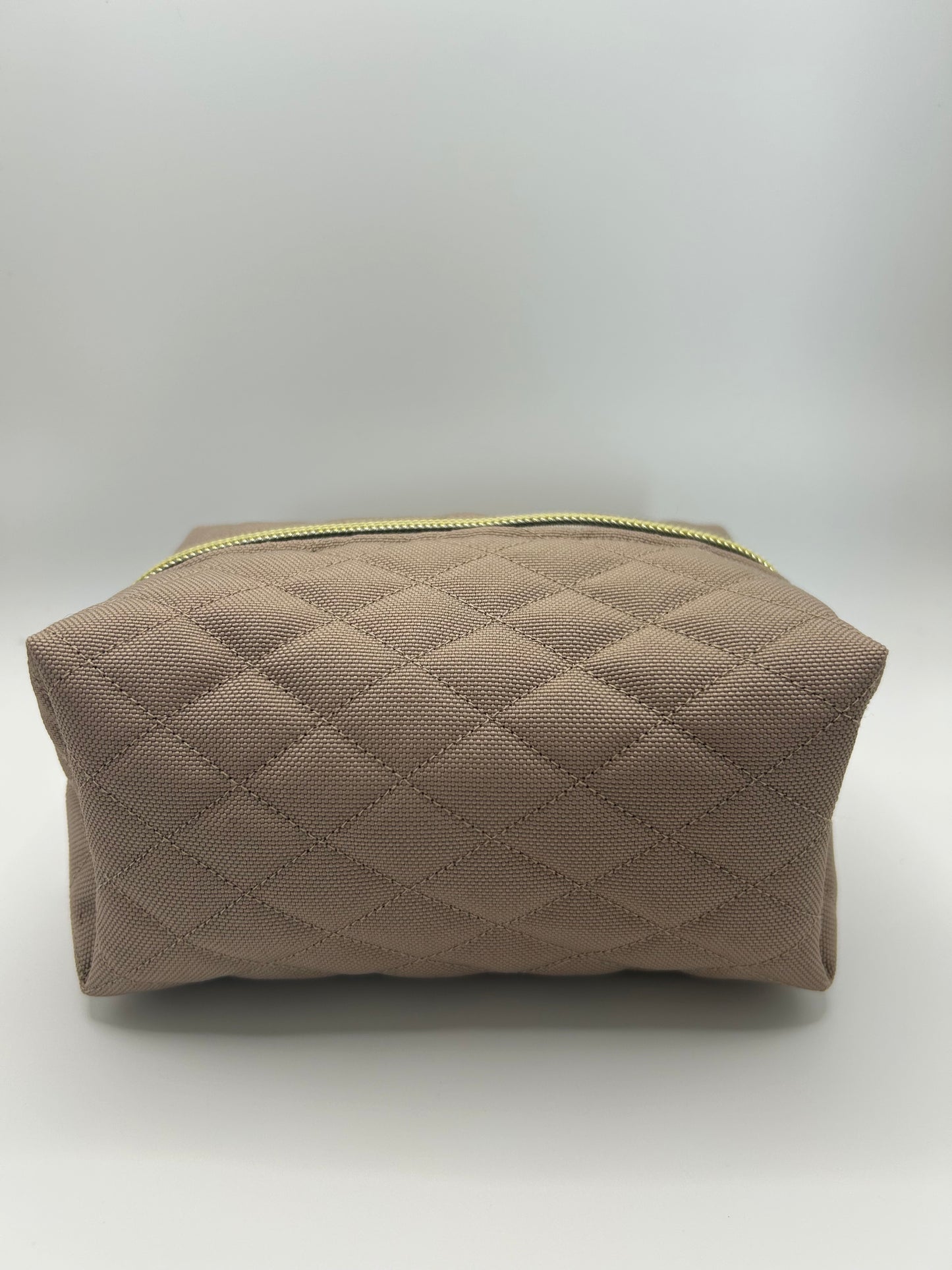 Kosmetiktasche Stepp Breit Beige