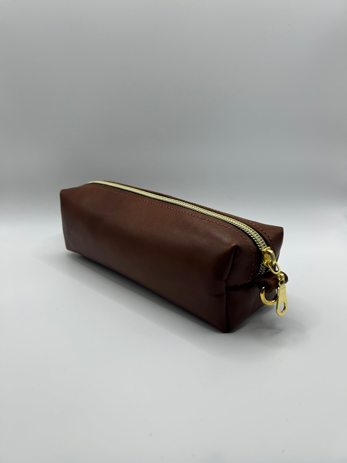 Mäppchen Leder Braun/Gold