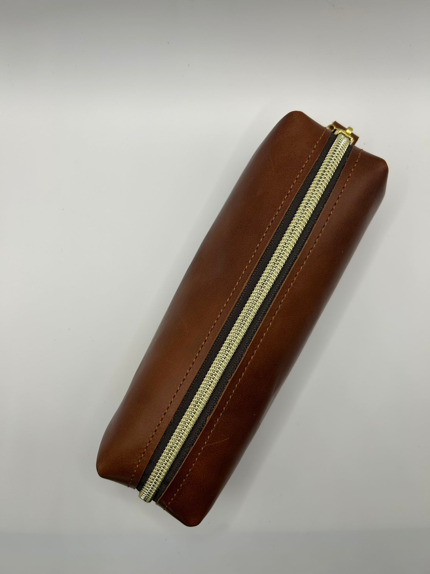 Mäppchen Leder Braun/Gold