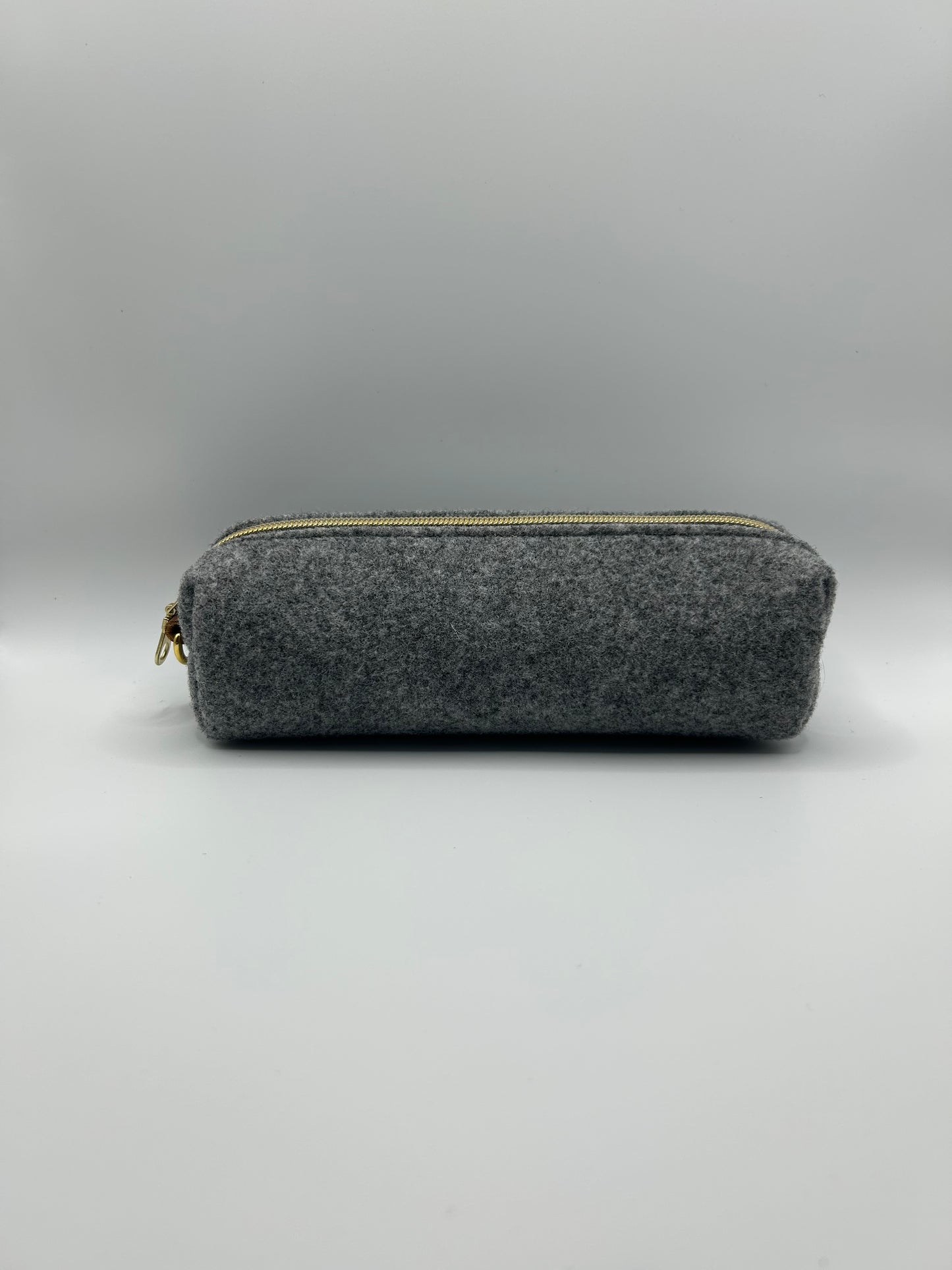 Mäppchen Filz Grau/Gold/Braun