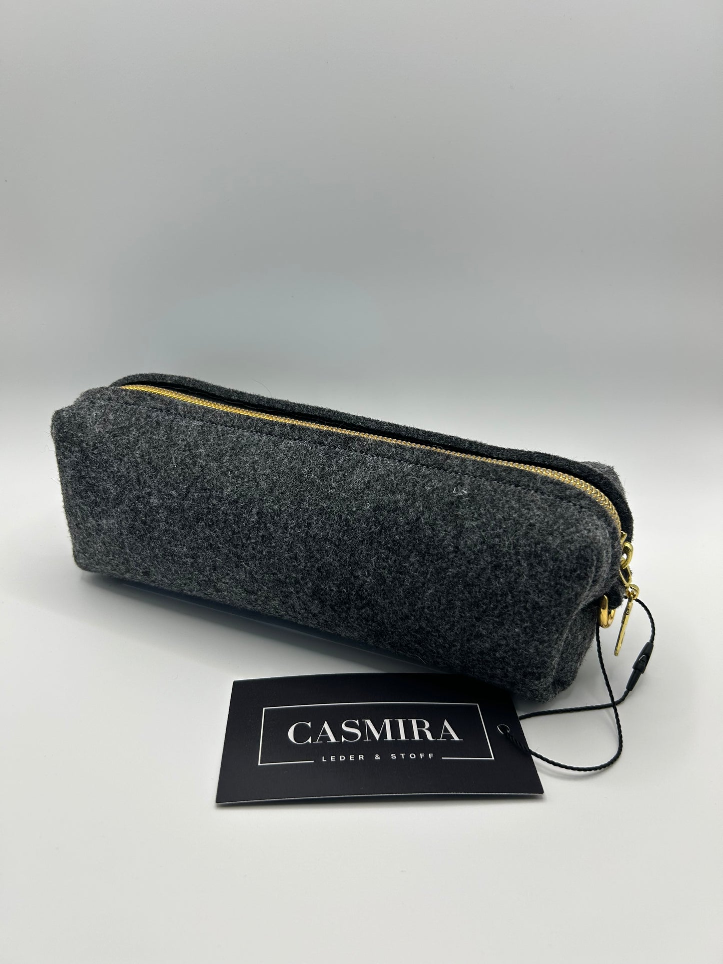 Mäppchen Filz Dunkelgrau/Gold