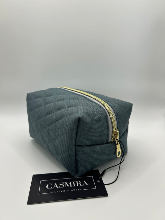 Kosmetiktasche Stepp Breit Blau