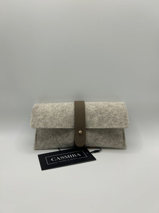 Brillenetui Filz Natur/Beige