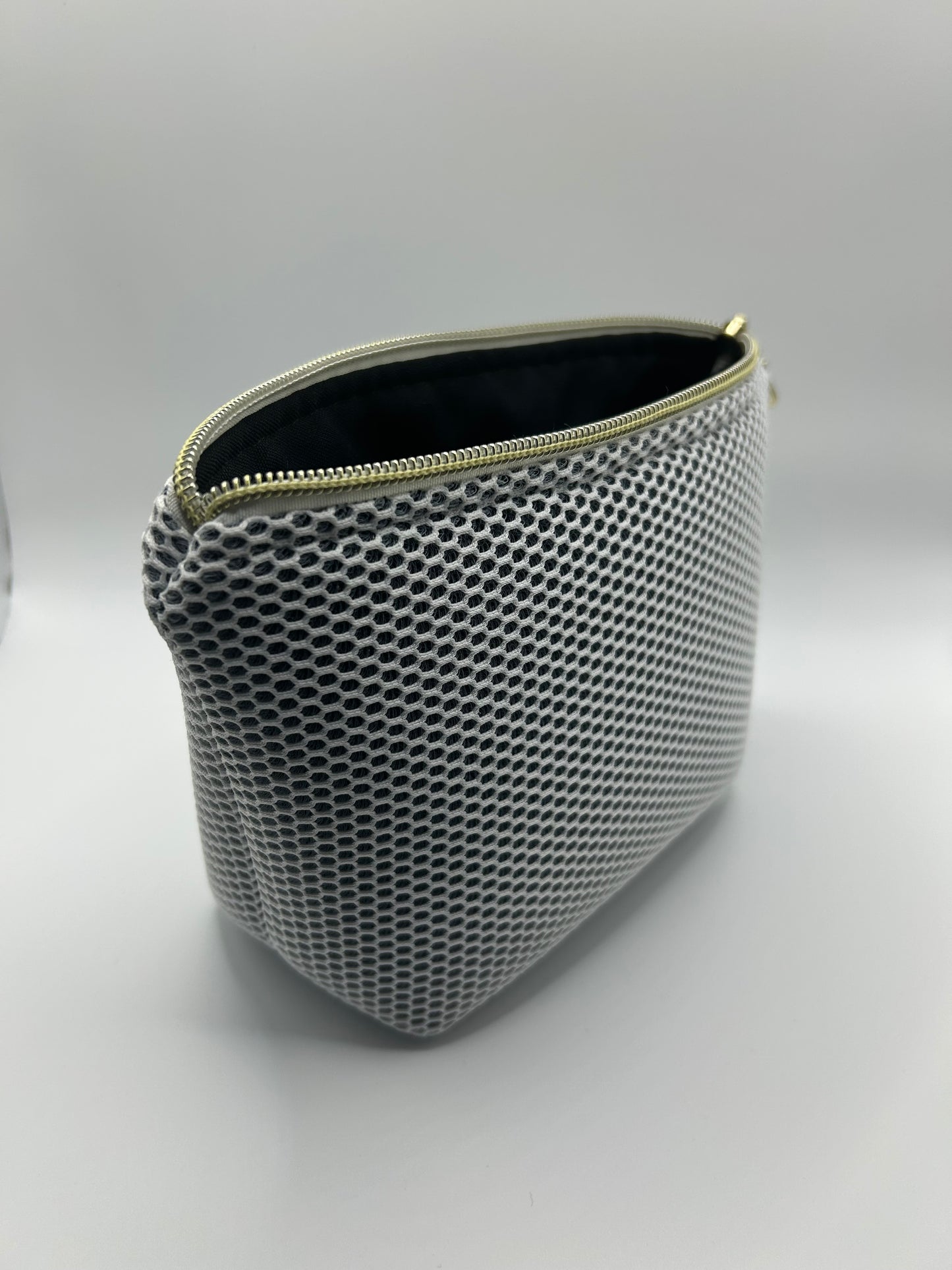Kosmetiktasche Mesh Weiß