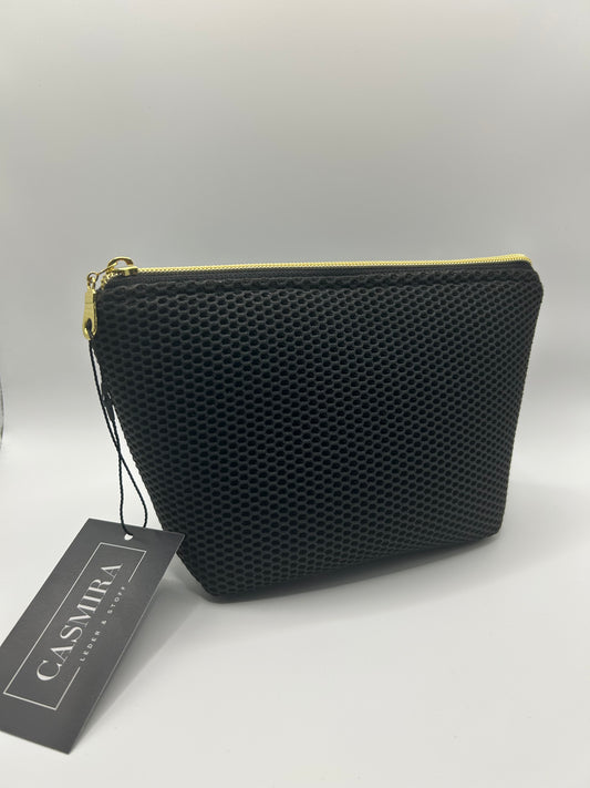 Kosmetiktasche Mesh Schwarz