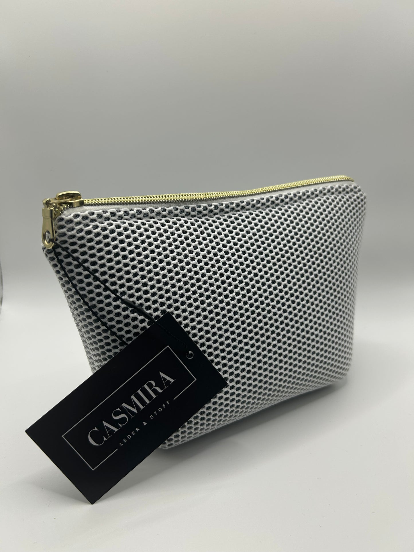 Kosmetiktasche Mesh Weiß
