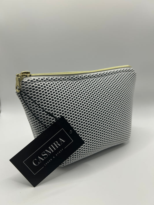 Kosmetiktasche Mesh Weiß