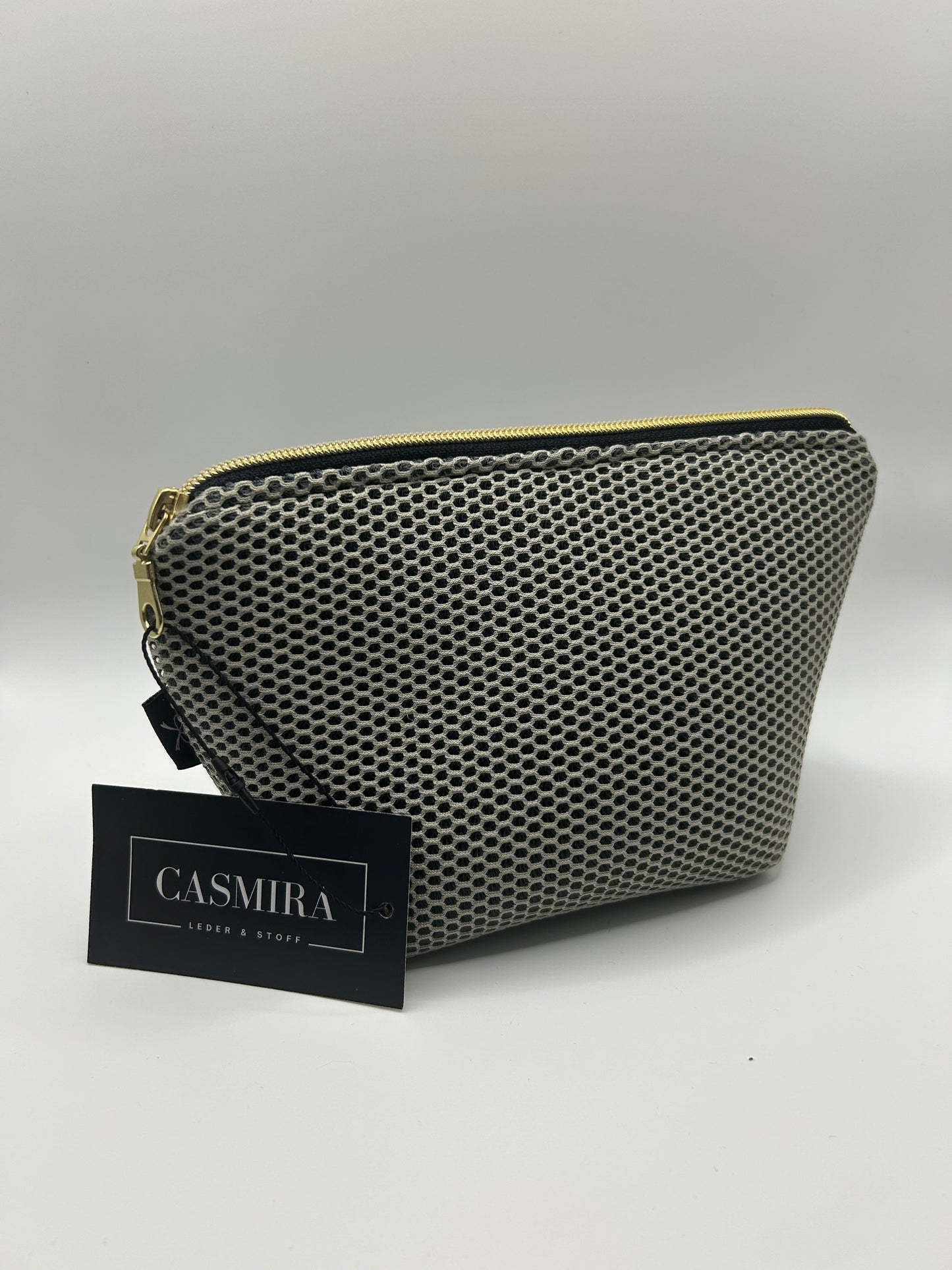 Kosmetiktasche Mesh Beige
