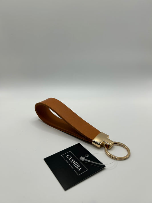 Schlüsselanhänger Büffel Cognac Lightgold