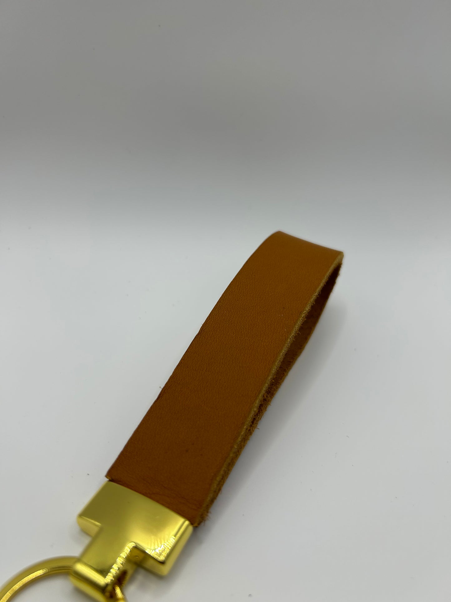 Schlüsselanhänger Fettleder Cognac