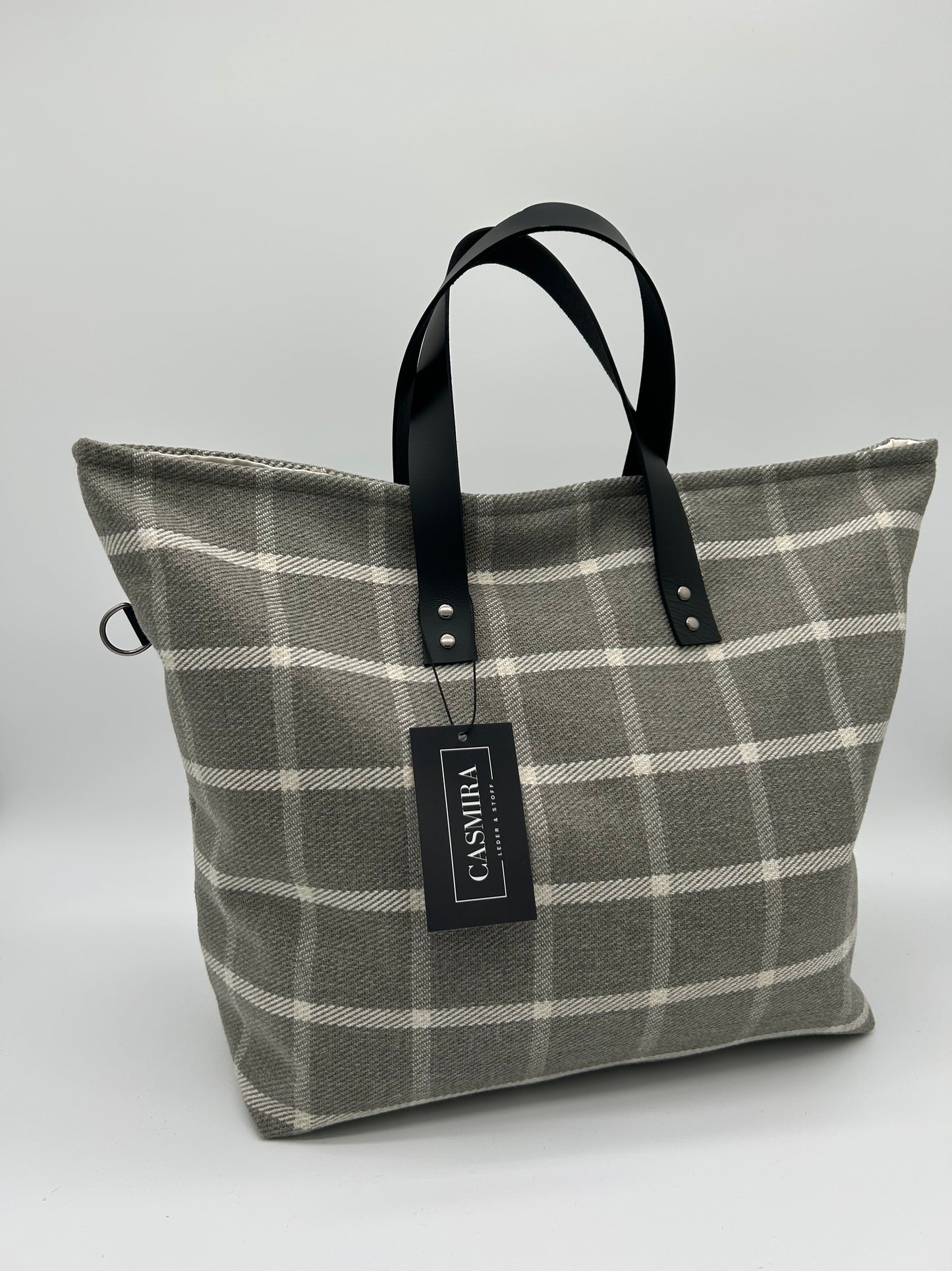 Shopper Karo Grau