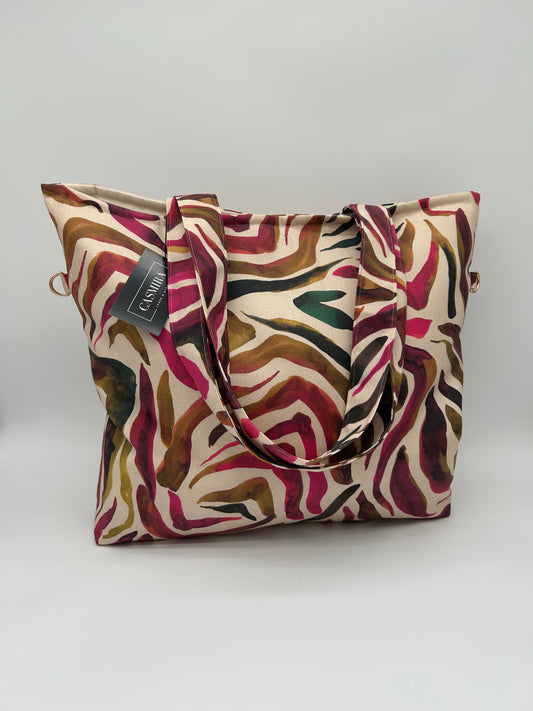 Badetasche/Shopper Dschungel Pink