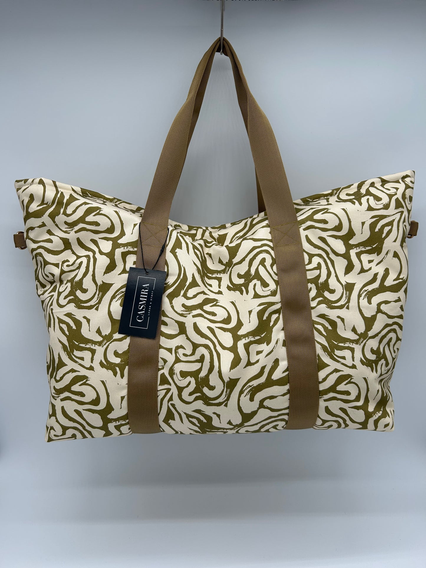 Badetasche/Shopper Grün/Beige