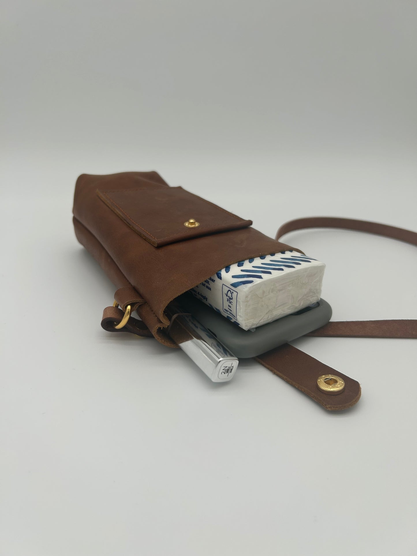 Handytasche Mini Leder Patina
