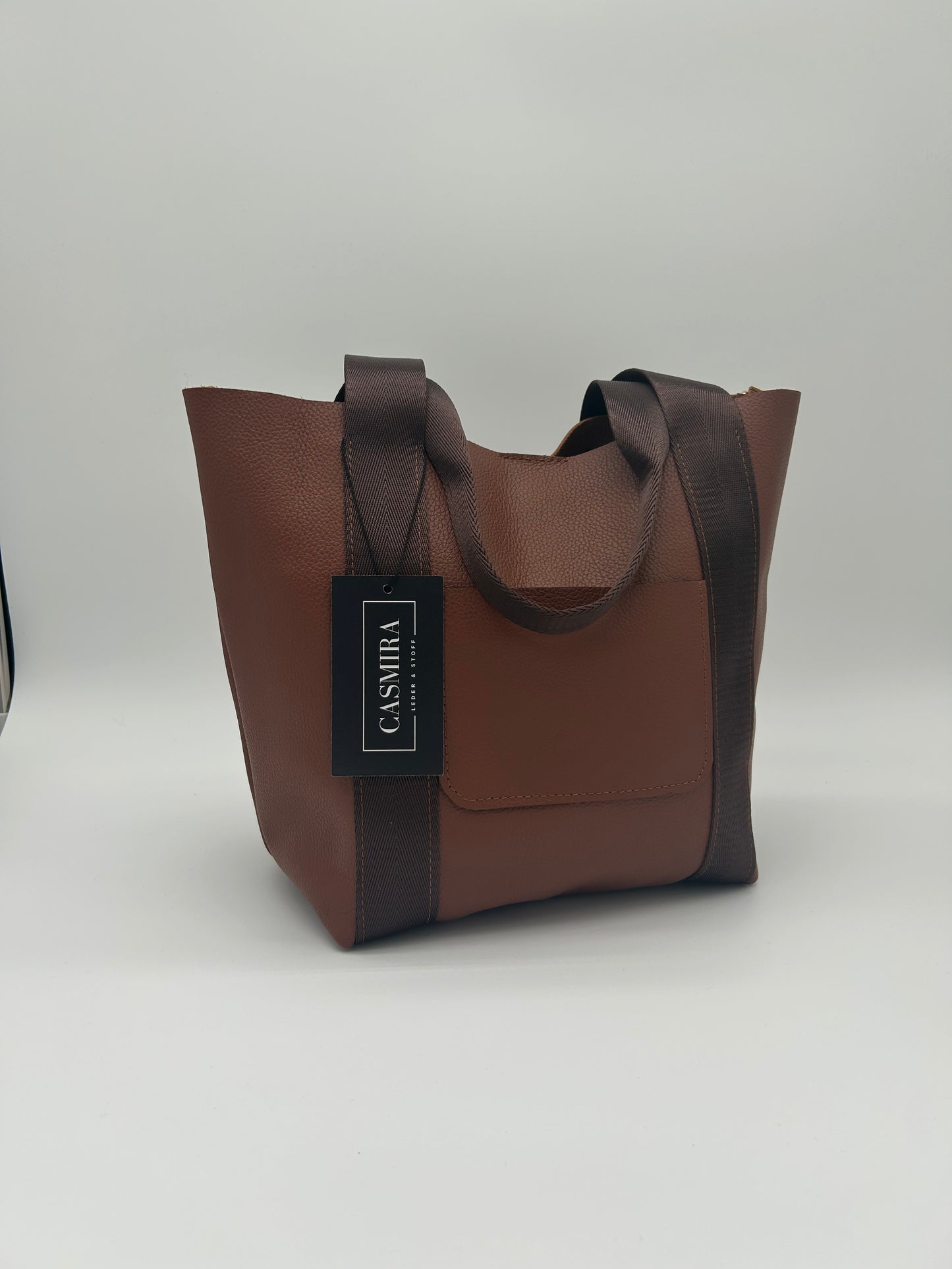 Handtasche Leder Braun / Dunkelbraun