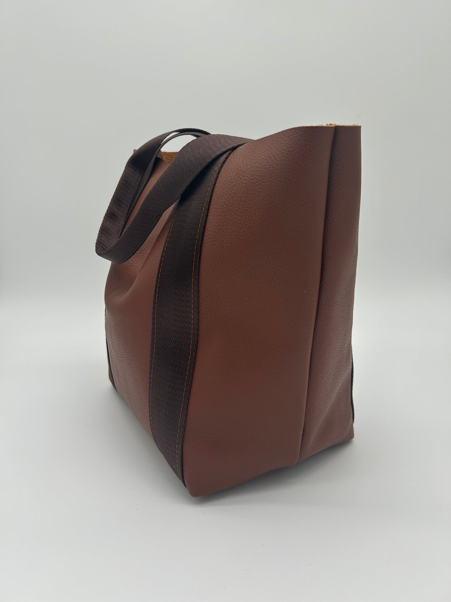 Handtasche Leder Braun / Dunkelbraun