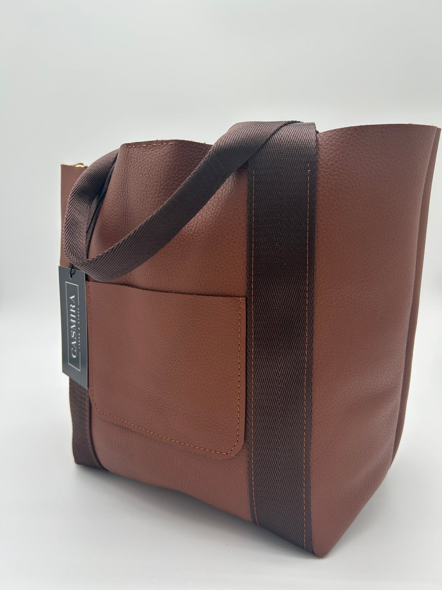 Handtasche Leder Braun / Dunkelbraun