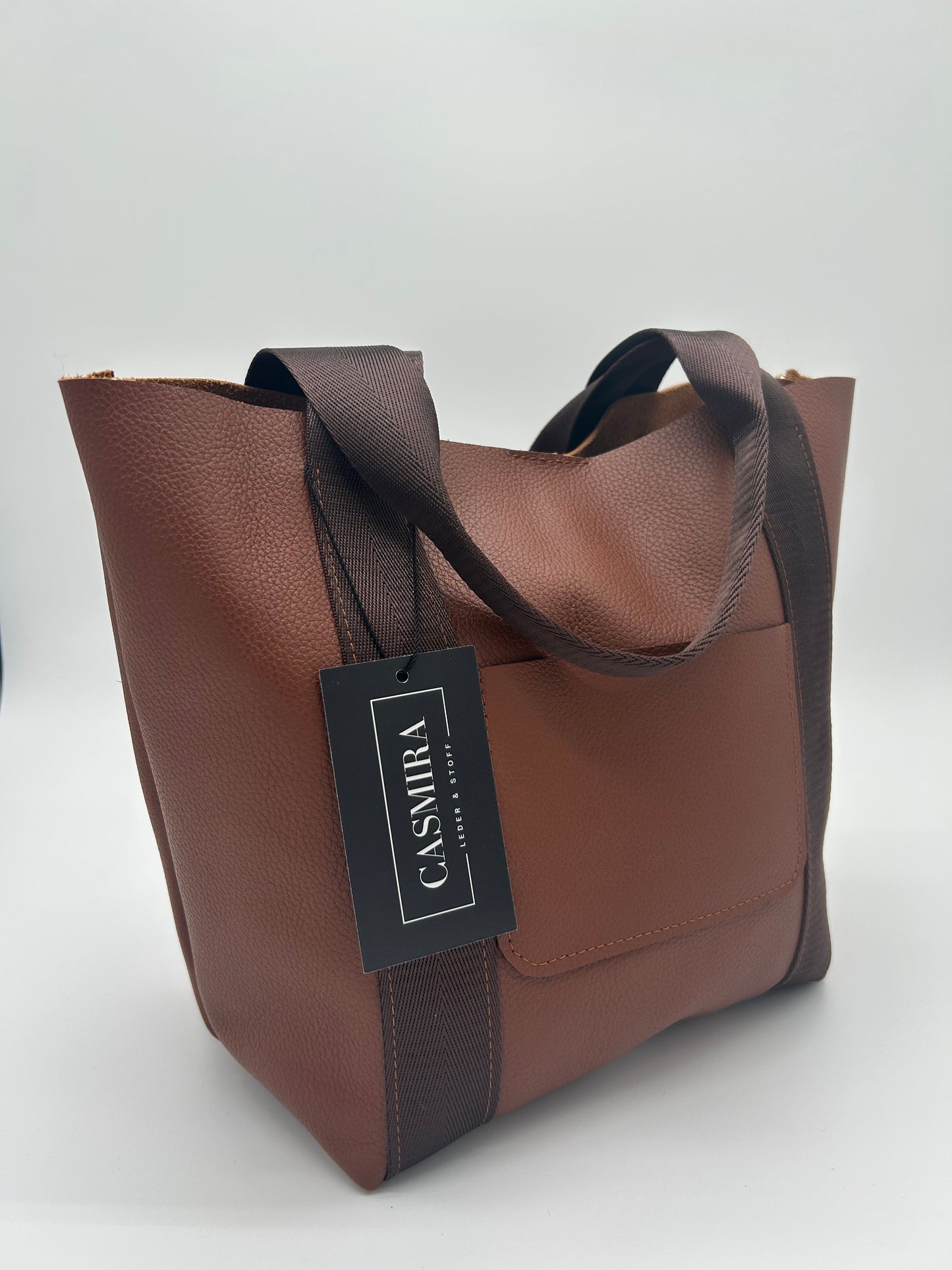 Handtasche Leder Braun / Dunkelbraun