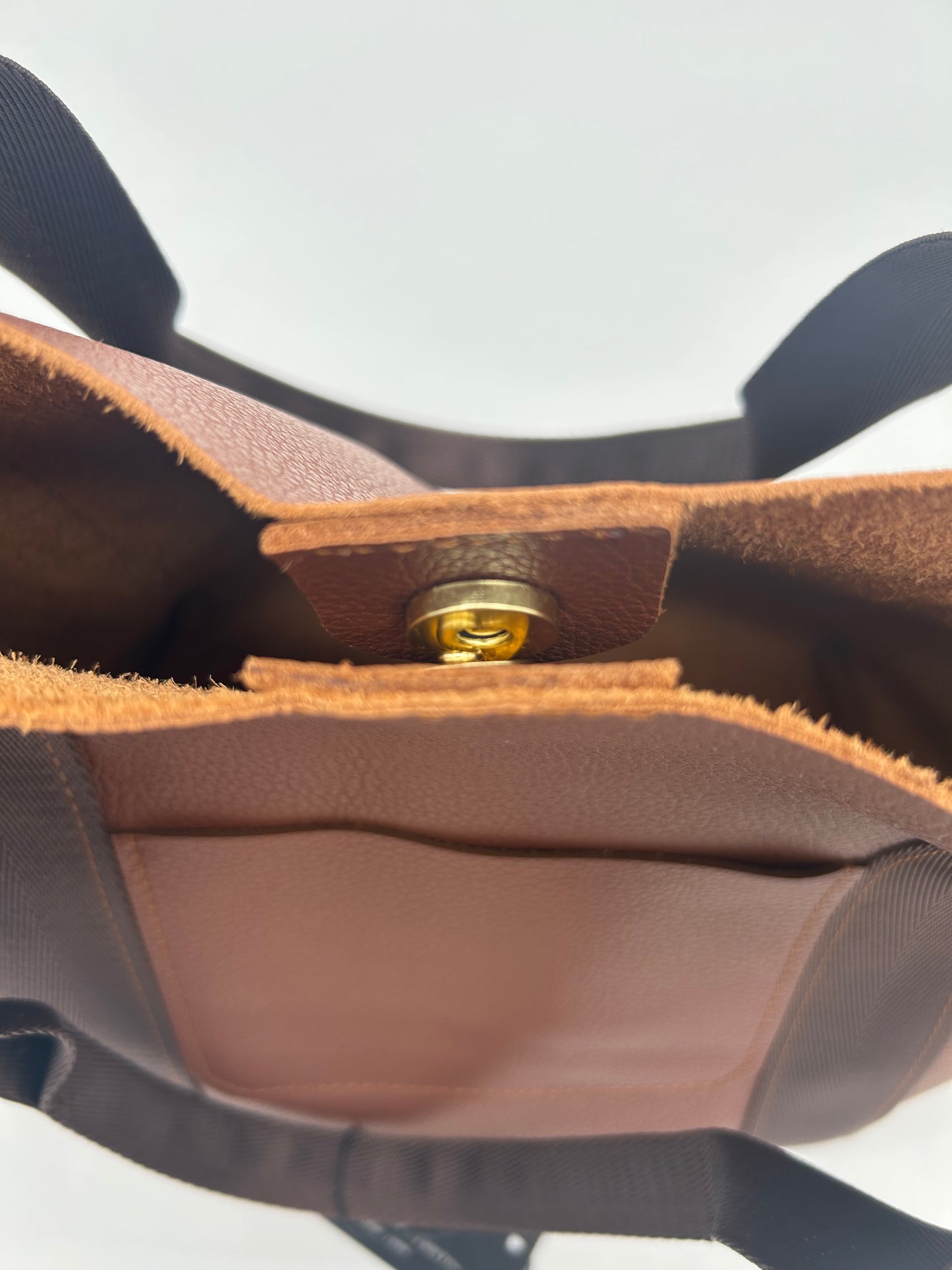 Handtasche Leder Braun / Dunkelbraun