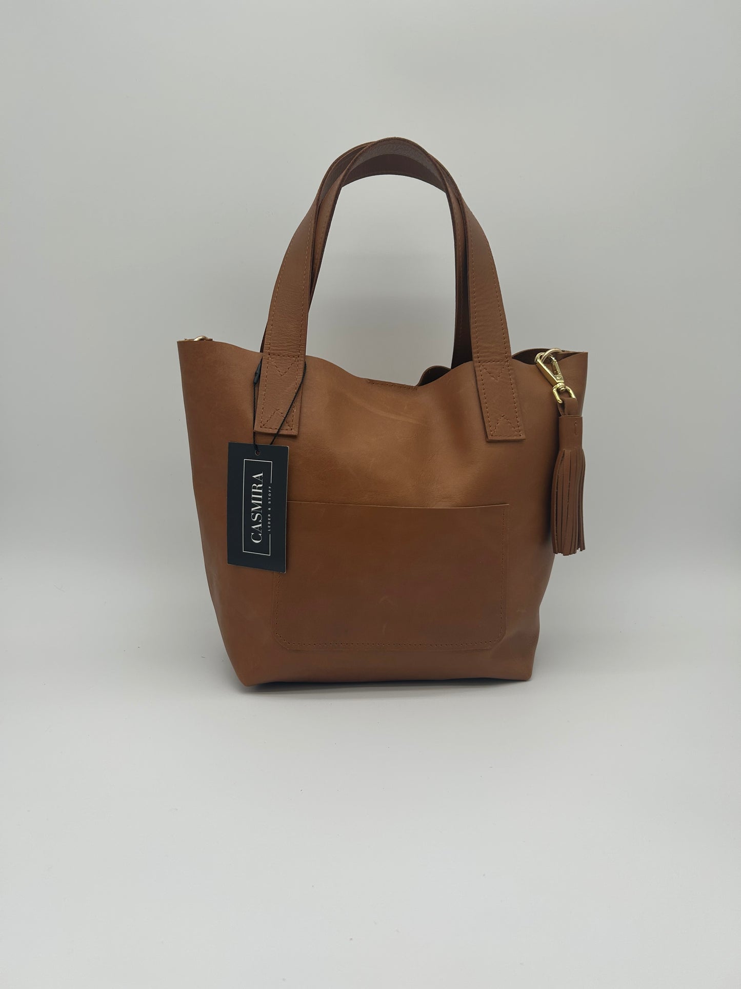 Handtasche Leder Cognac