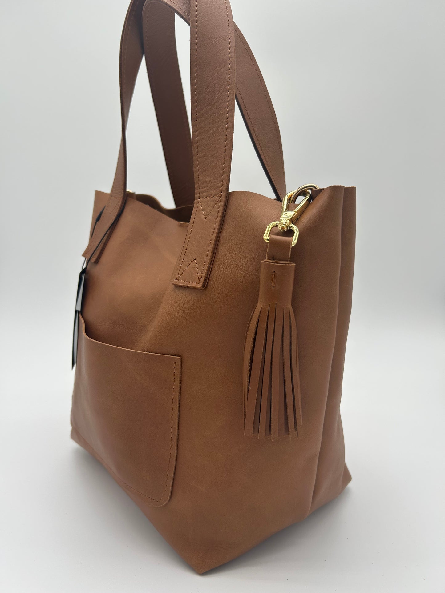 Handtasche Leder Cognac