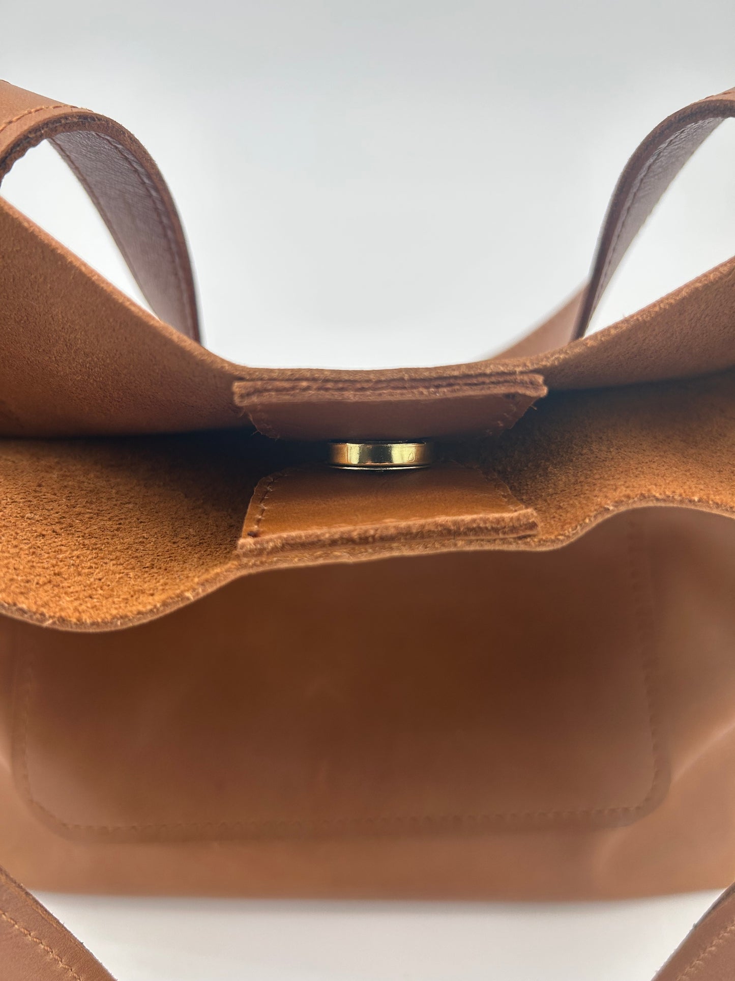 Handtasche Leder Cognac