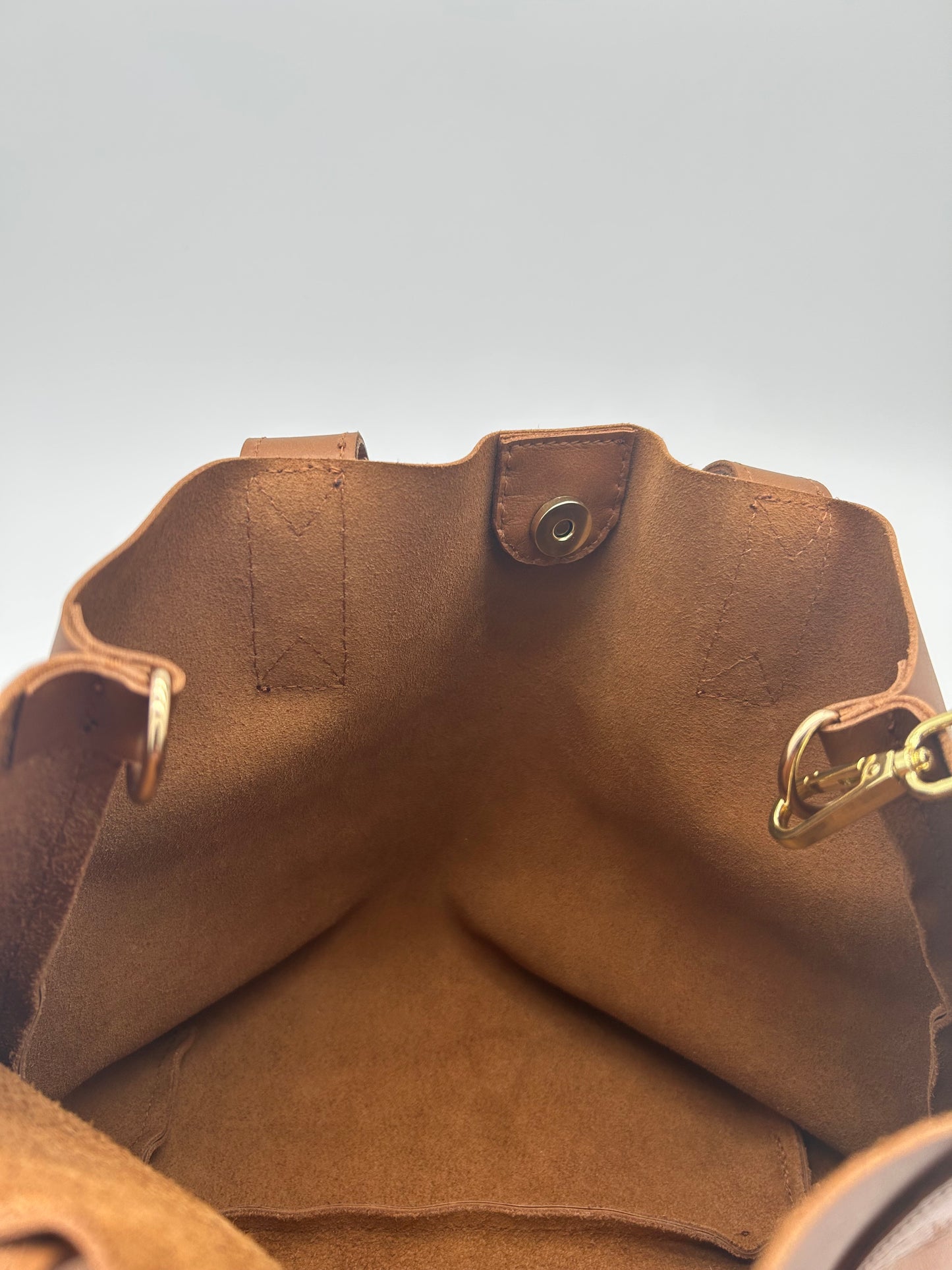 Handtasche Leder Cognac