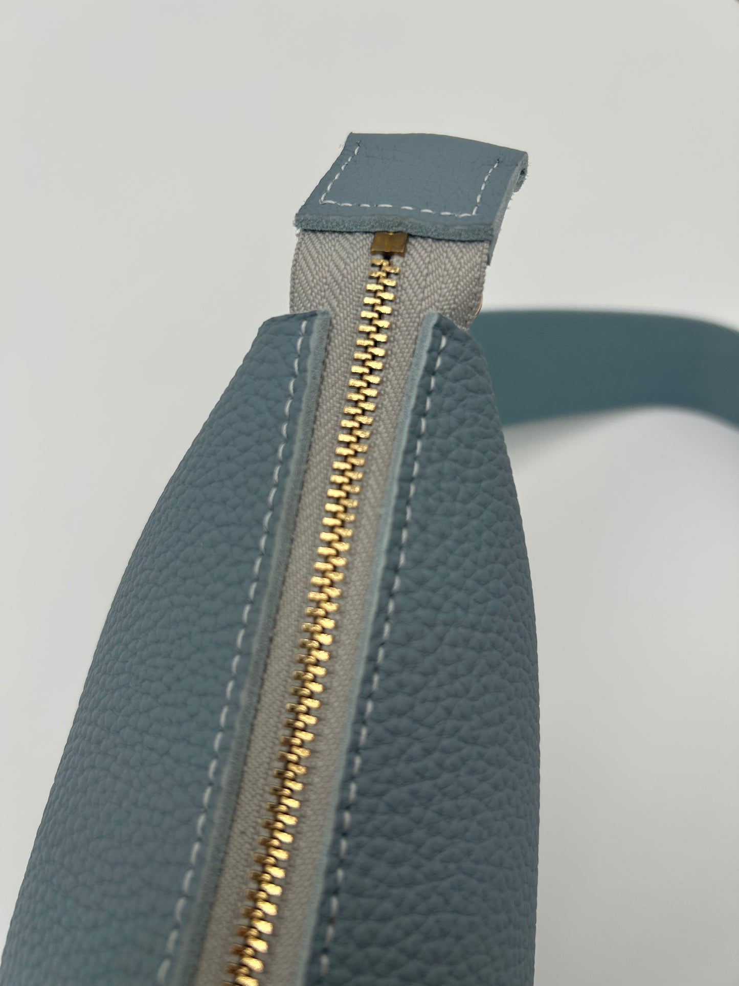 Umhängetasche Leder Hellblau