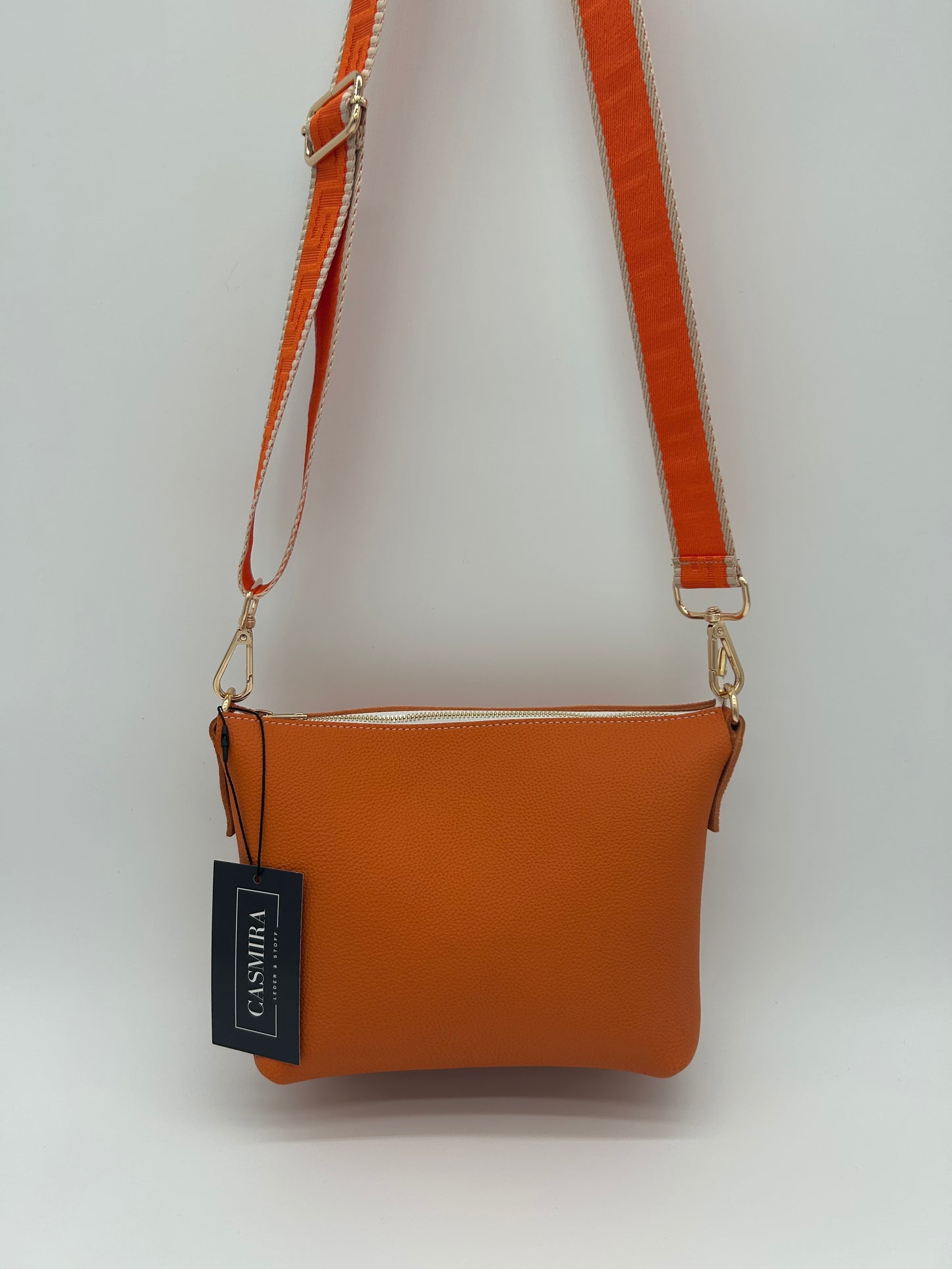 Umhängetasche Leder Orange