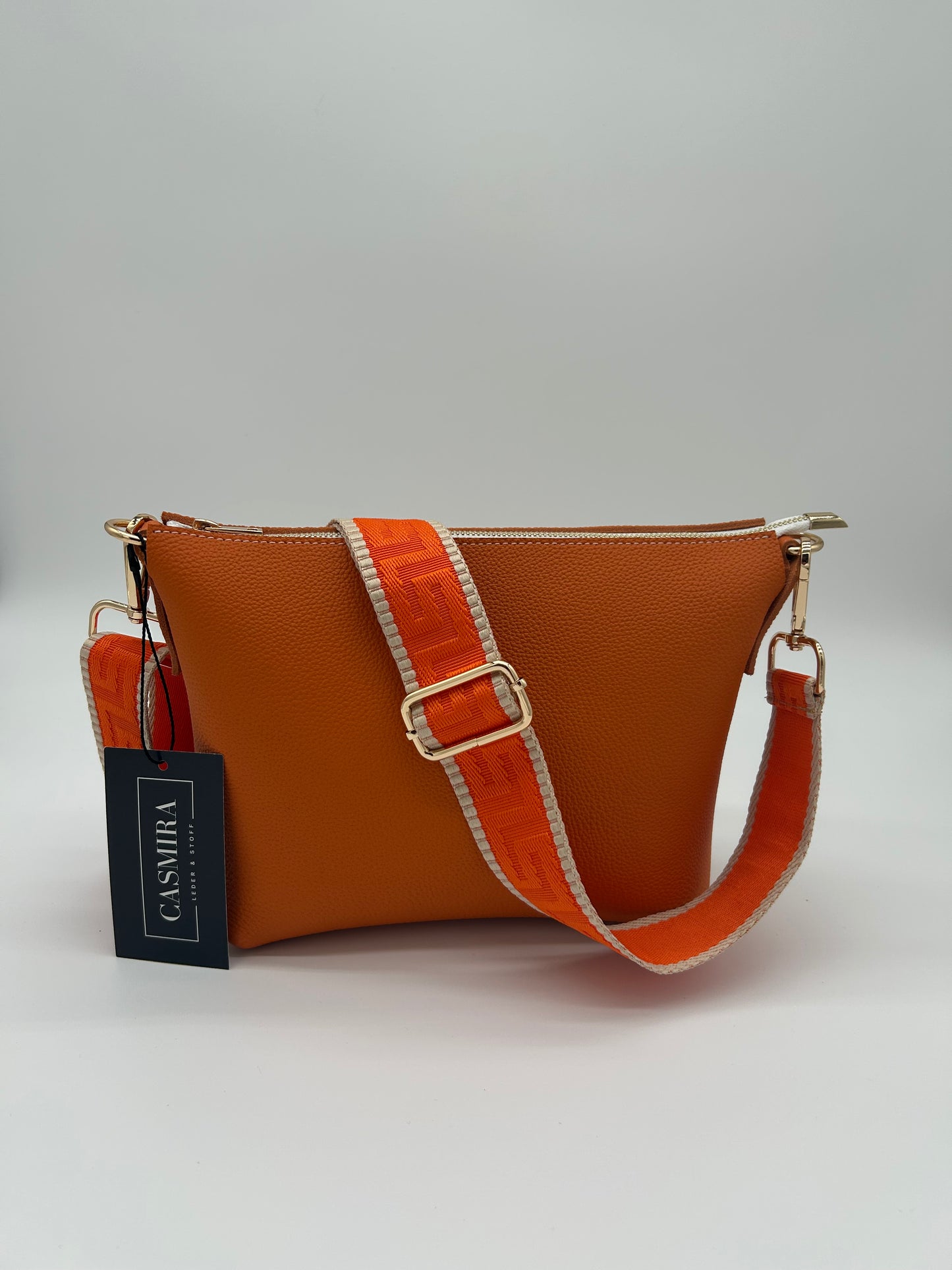 Umhängetasche Leder Orange