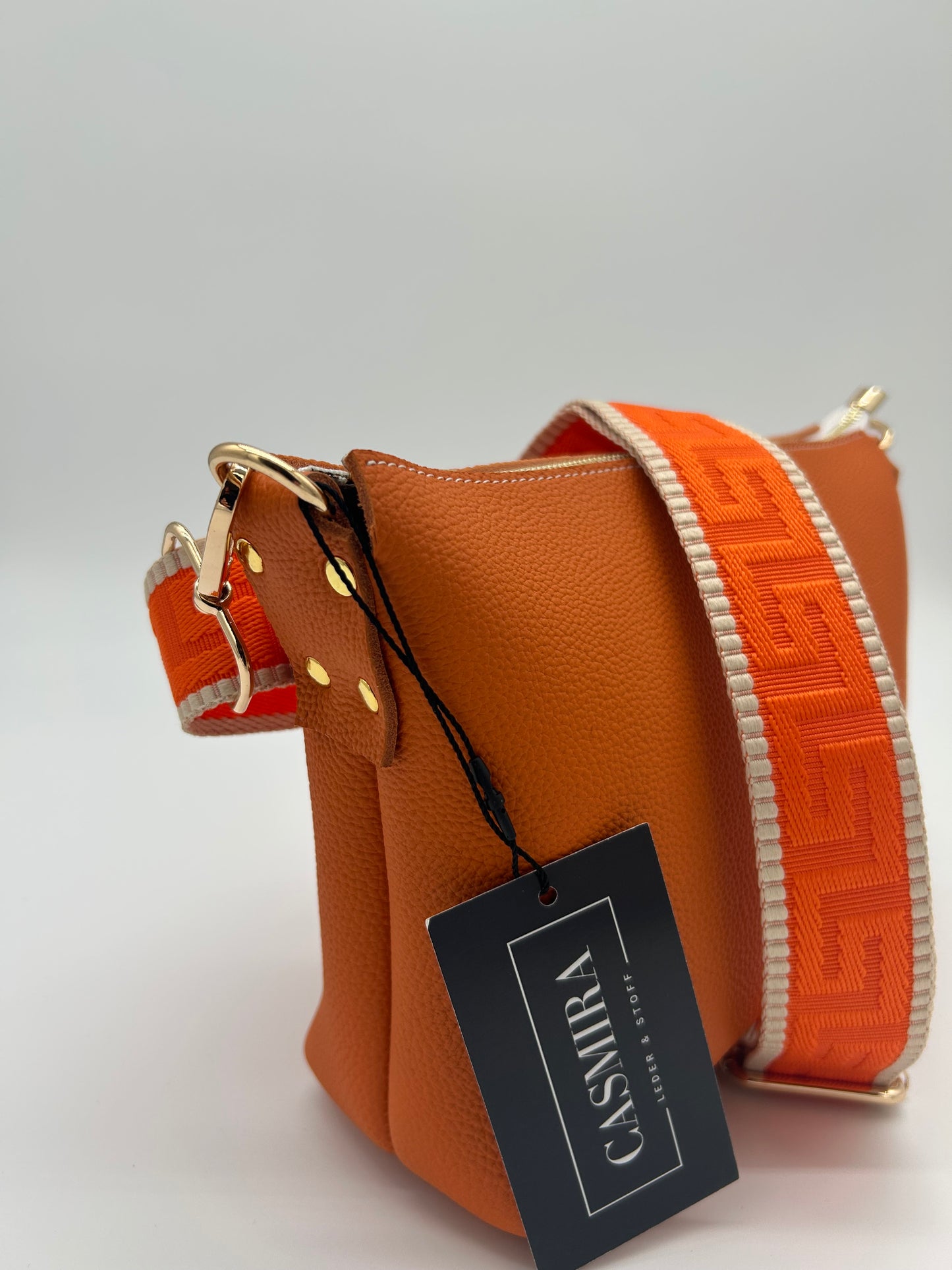 Umhängetasche Leder Orange
