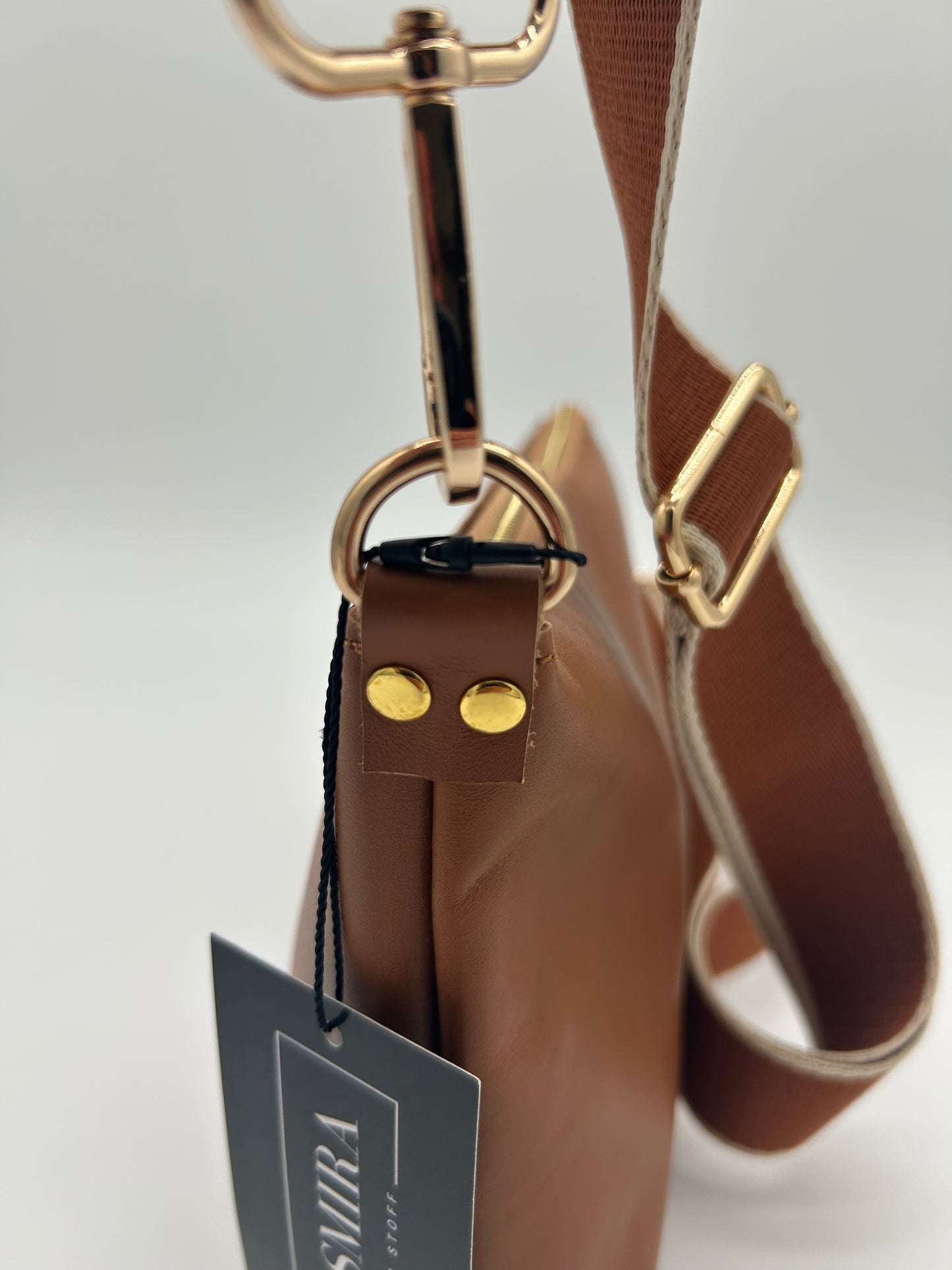 Umhängetasche Leder Cognac Small