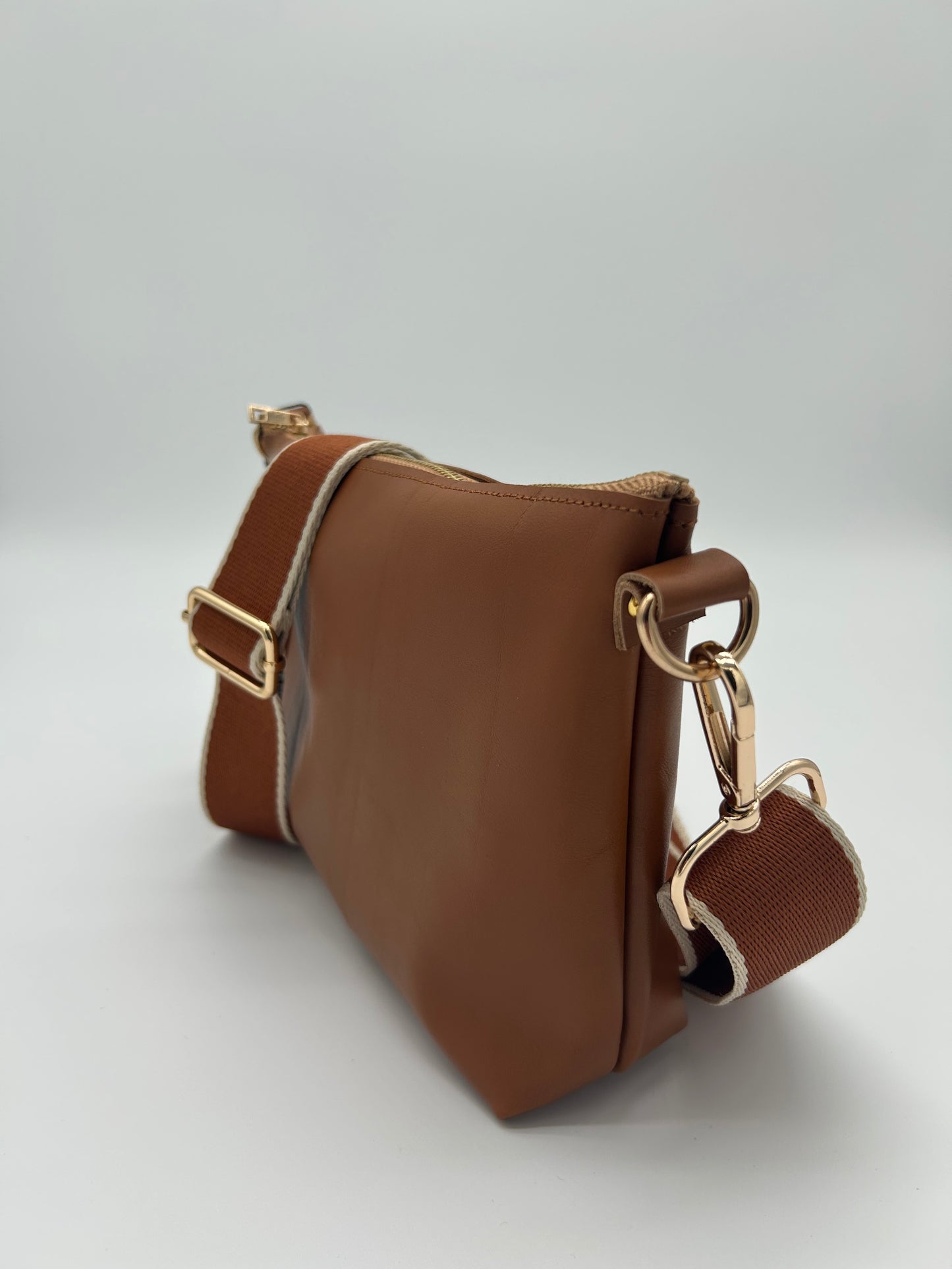 Umhängetasche Leder Cognac Small