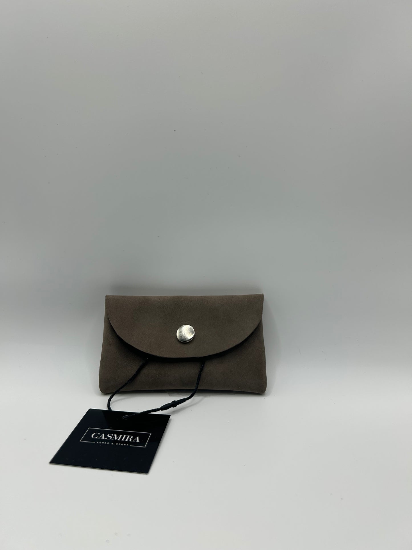 Geld-/Kartenetui Mini – Wildleder Taupe