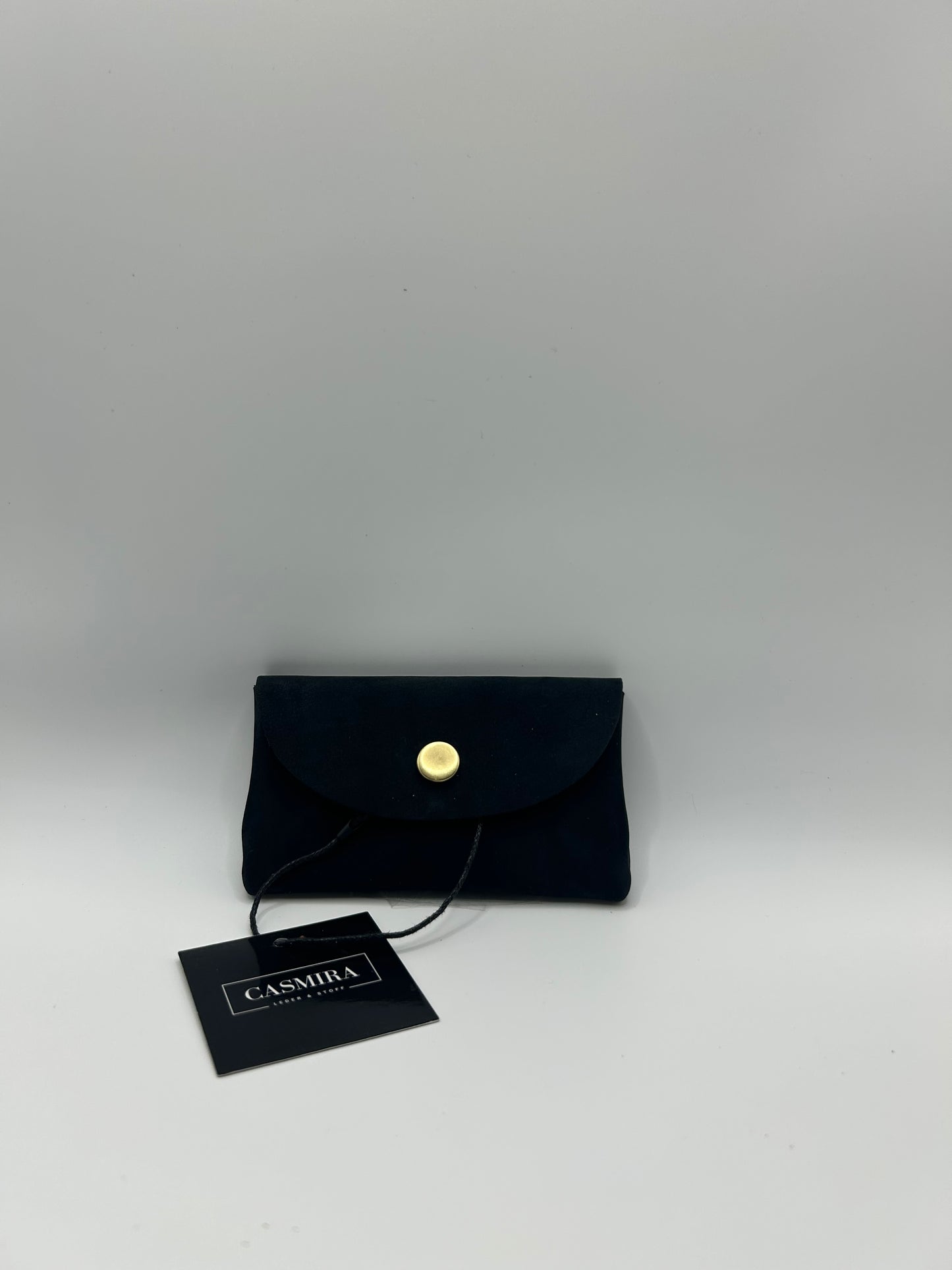 Geld-/Kartenetui Mini – Wildleder Schwarz