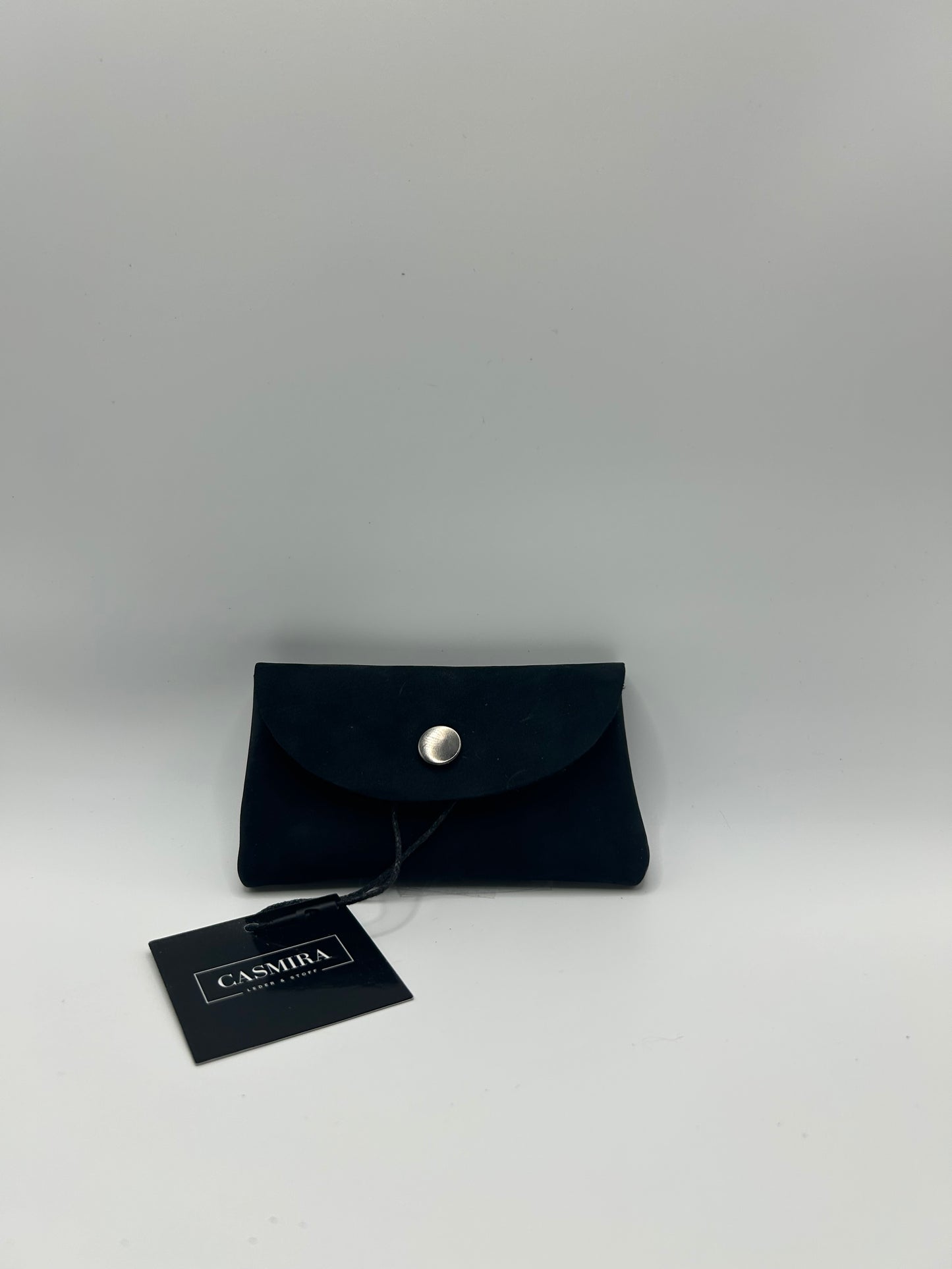 Geld-/Kartenetui Mini – Wildleder Schwarz