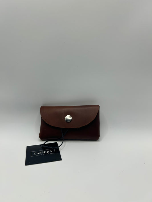 Geld-/Kartenetui Mini – Leder Rotbraun