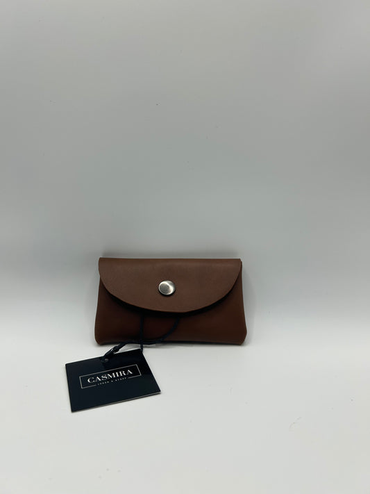Geld-/Kartenetui Mini – Braun Leder