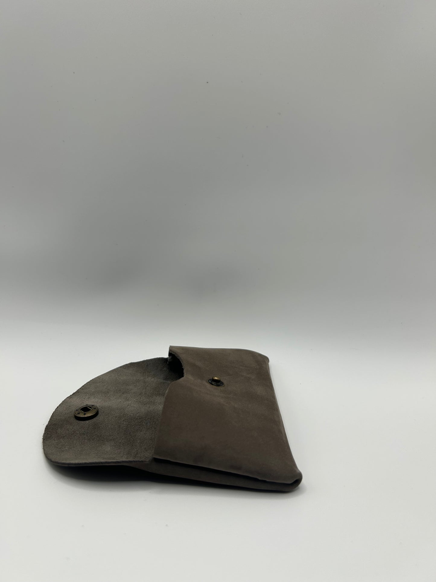 Geld-/Kartenetui Mini – Wildleder Taupe
