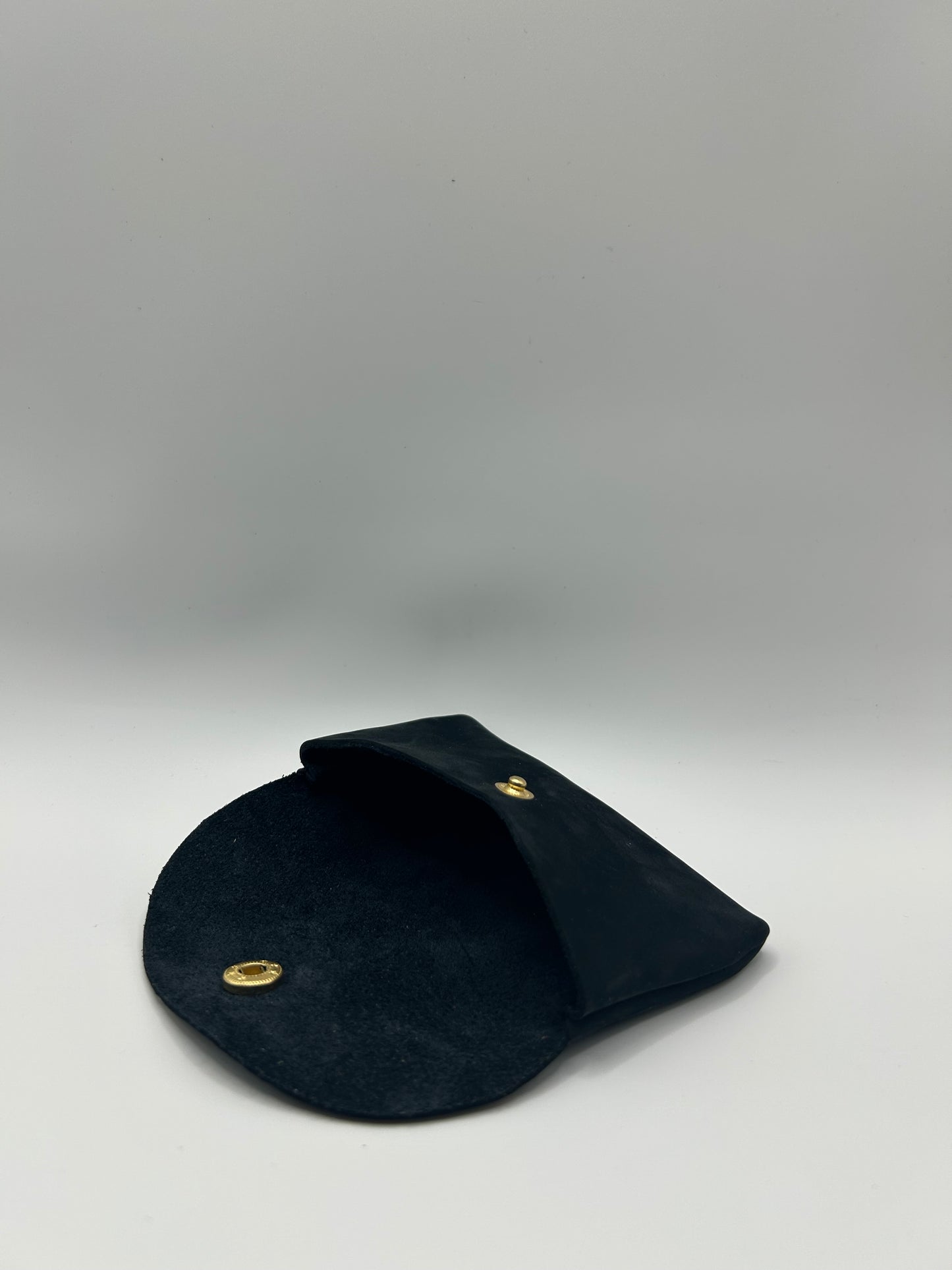 Geld-/Kartenetui Mini – Wildleder Schwarz